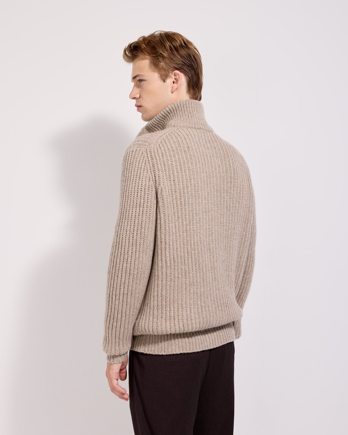 Cardigan con bottoni costa inglese cashmere corda