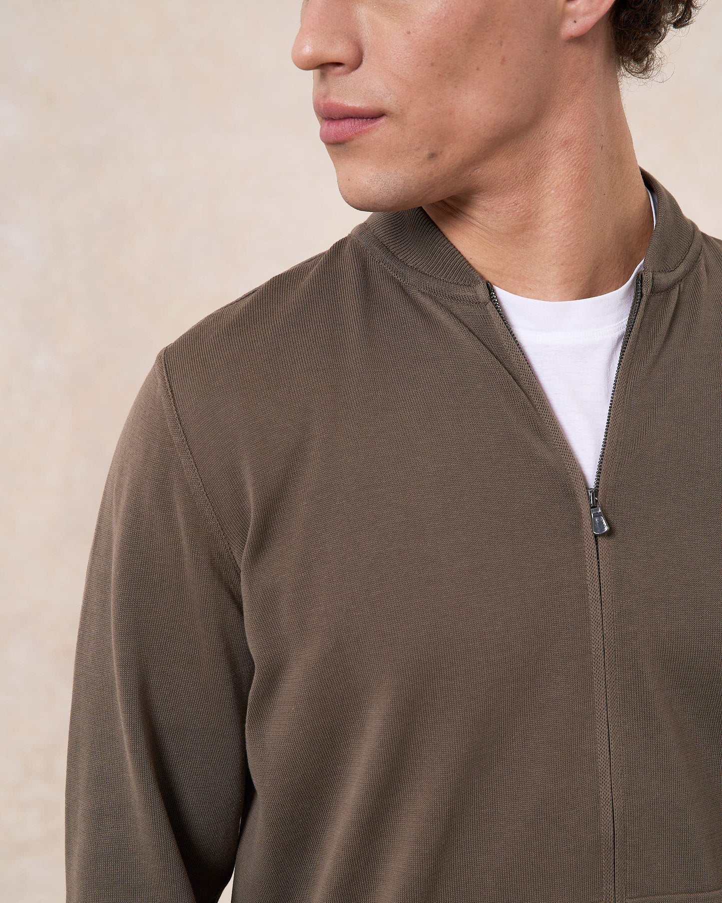 Giacca bomber verde oliva in cotone