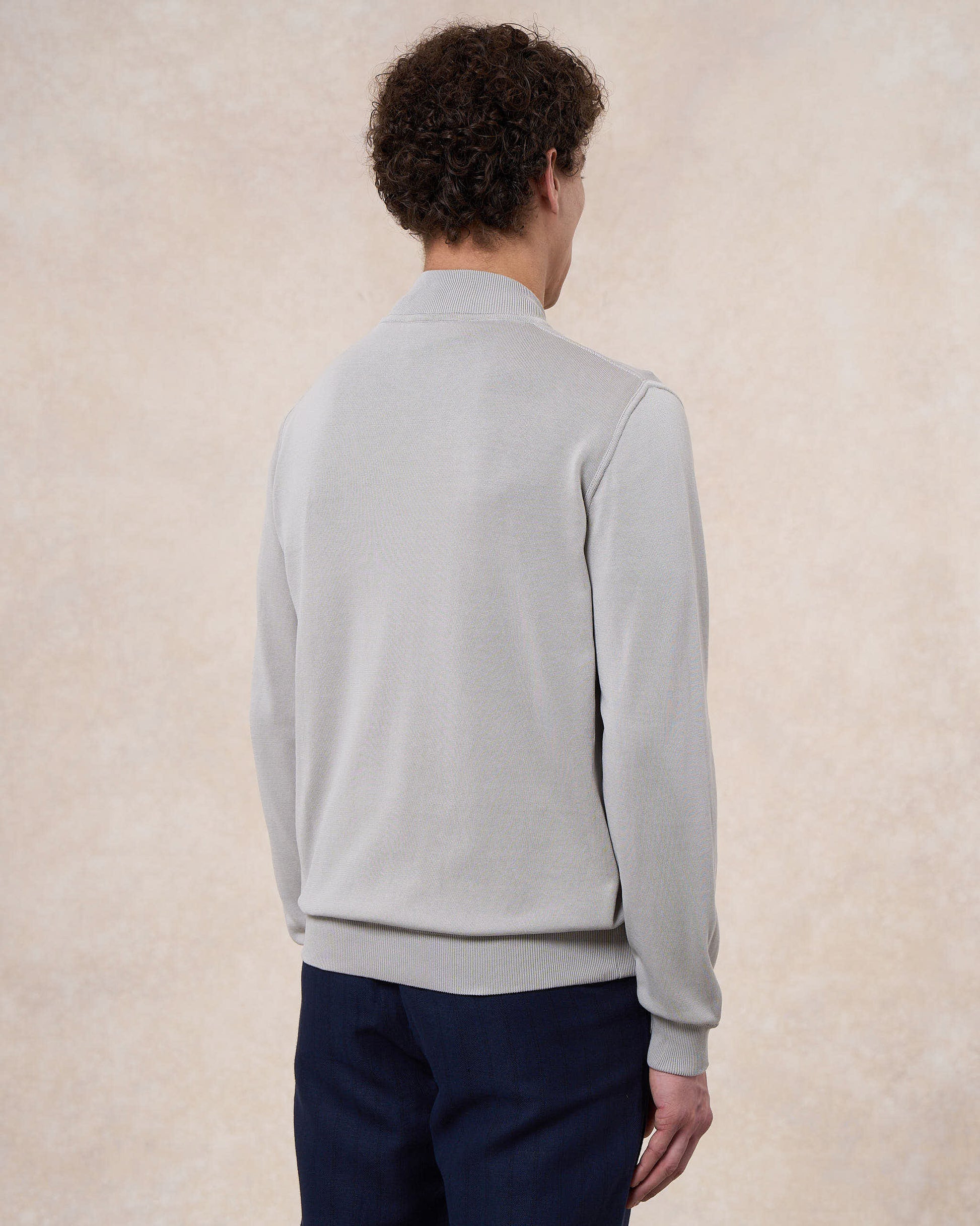 Giacca bomber grigio nebbia in cotone