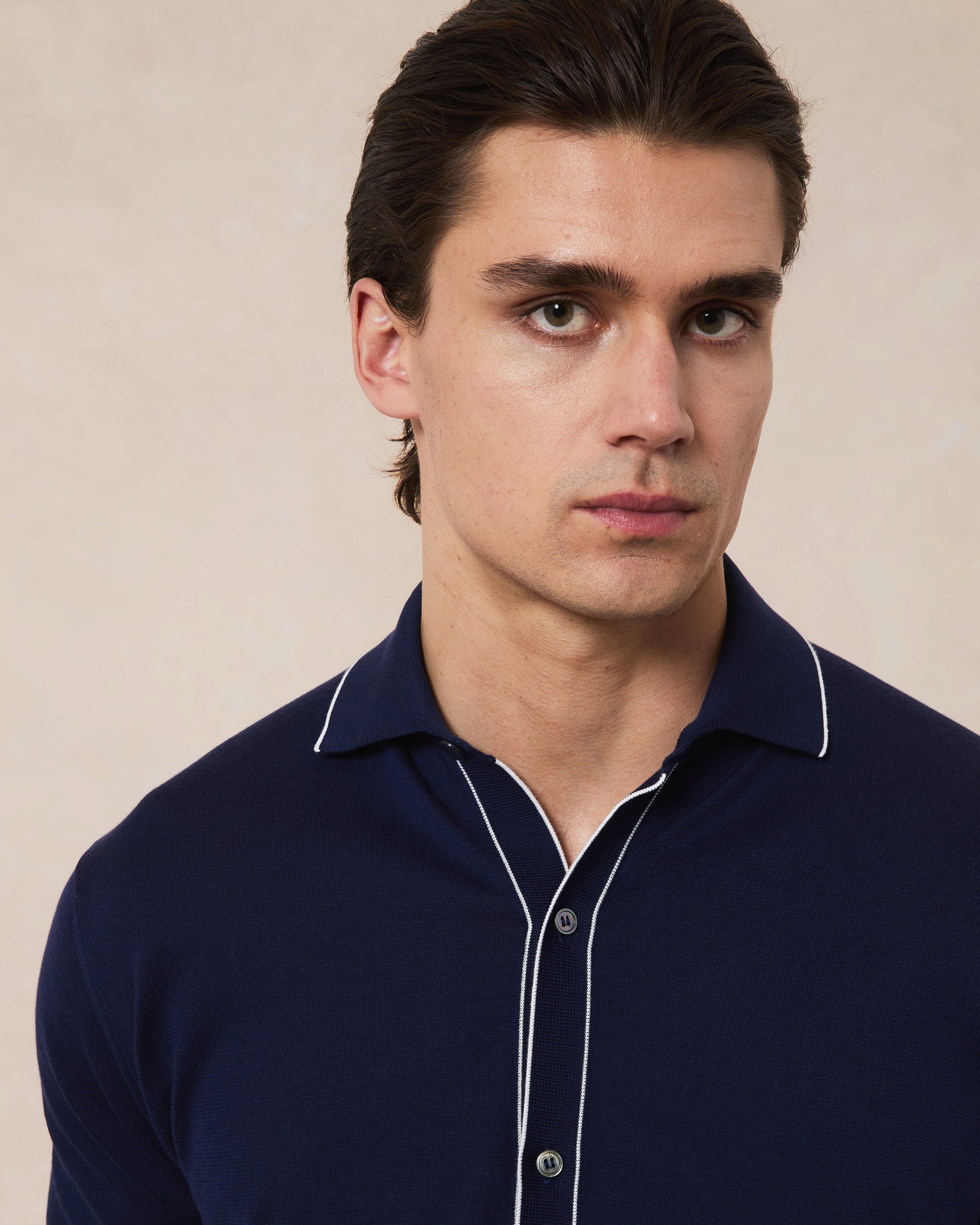 Camicia Cotone Superlight Con Profili In Contrasto