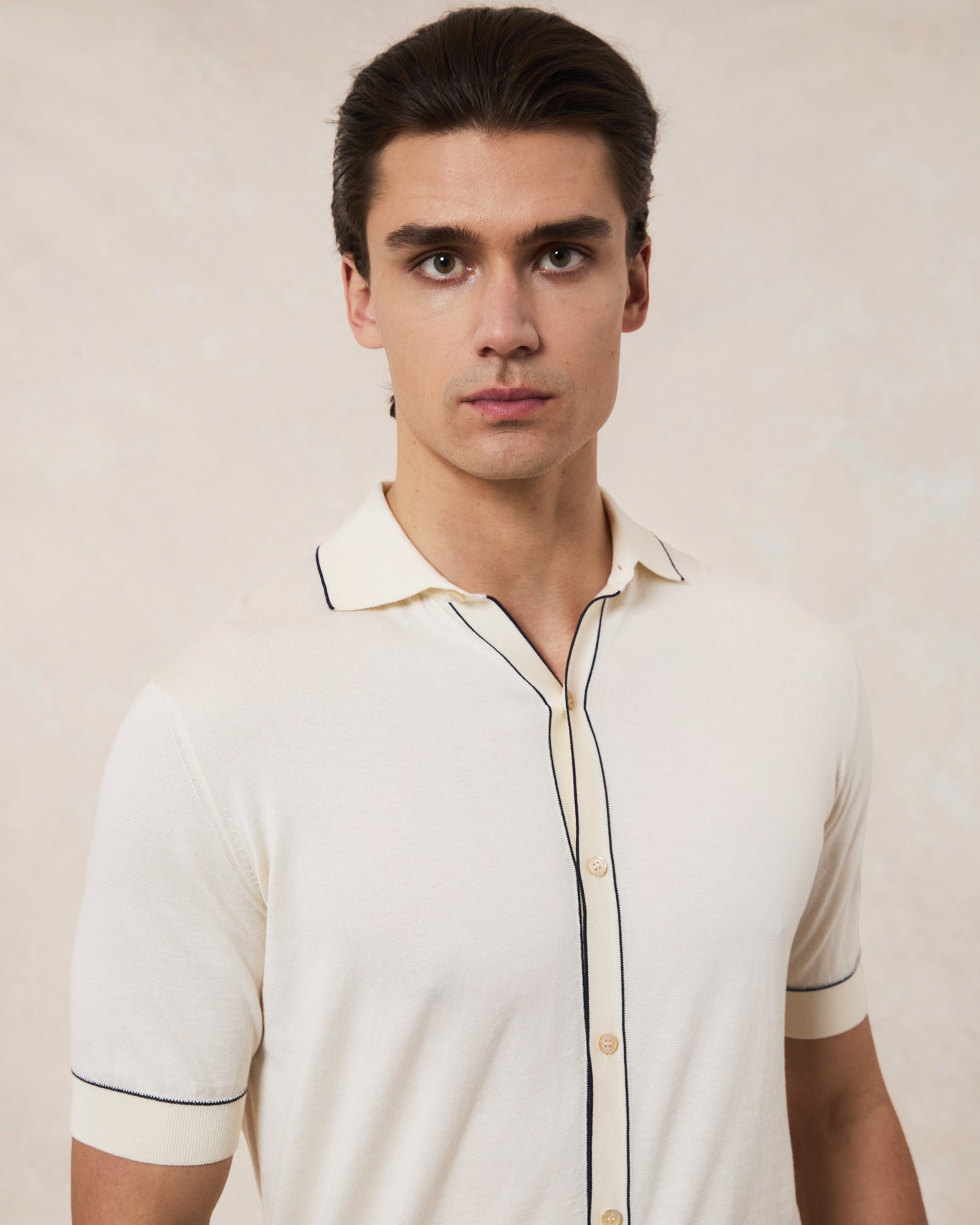 Camicia Cotone Superlight Con Profili In Contrasto
