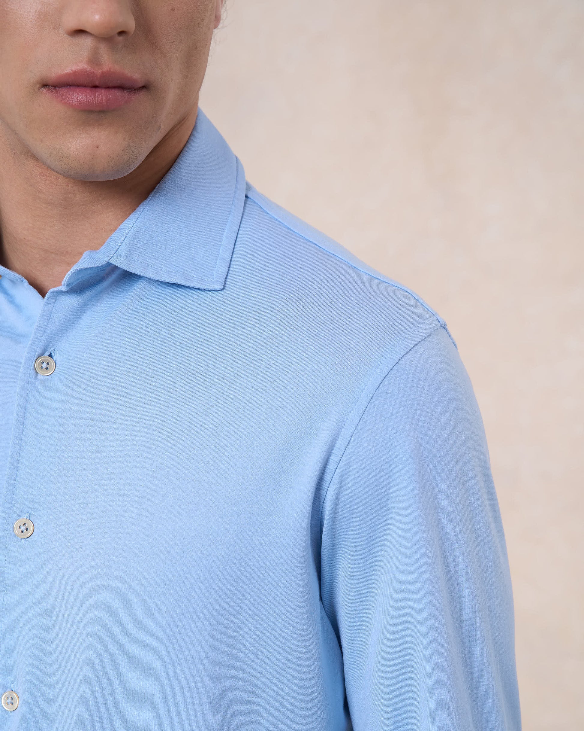 Camicia carta da zucchero in jersey di cotone 