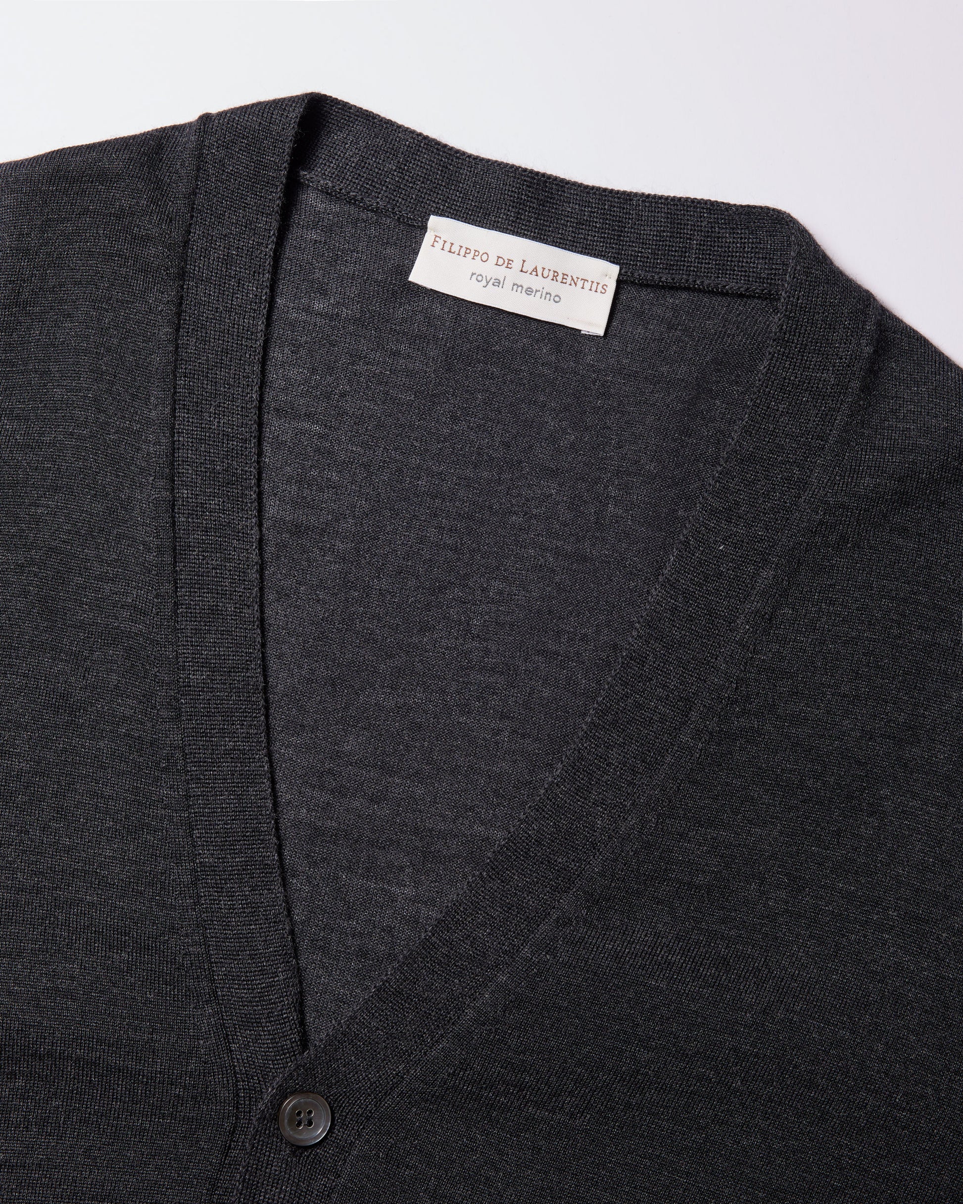 Cardigan con bottoni royal merino antracite