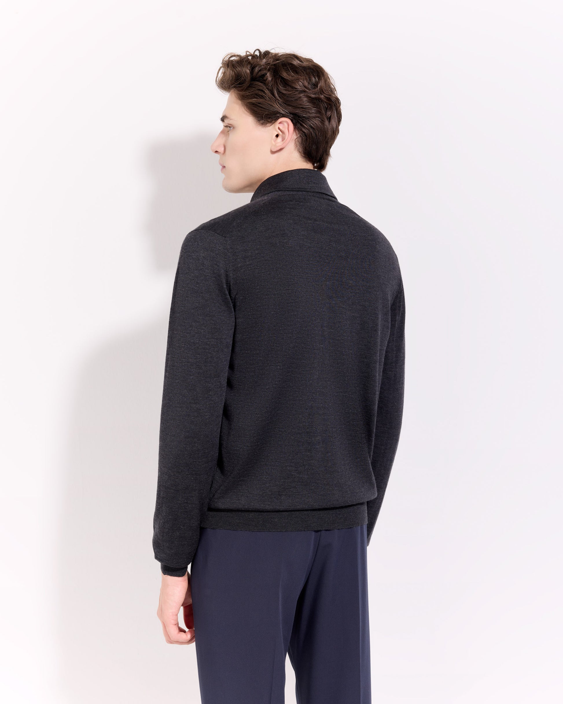 Cardigan con bottoni royal merino antracite