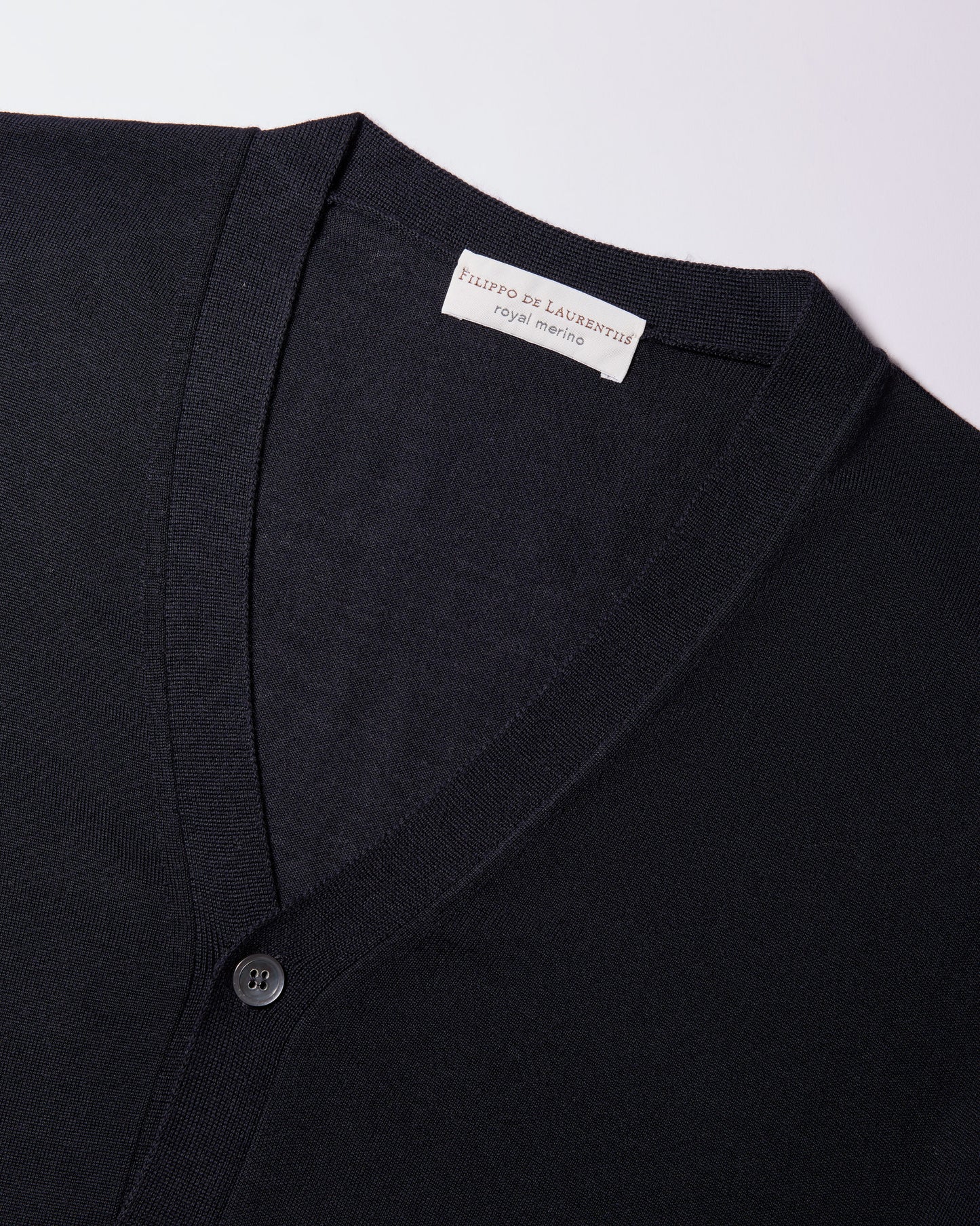 Cardigan con bottoni royal merino blu navy