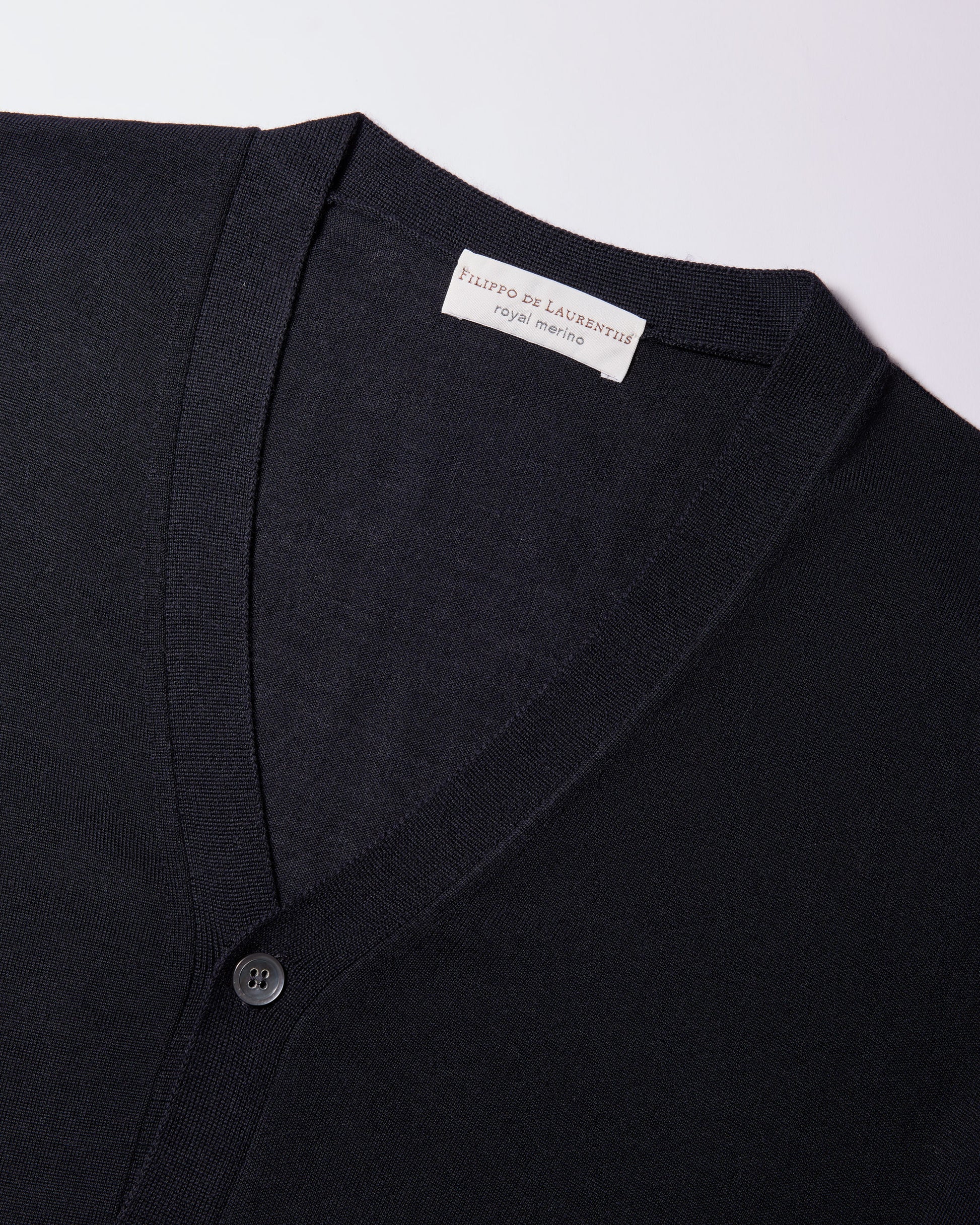 Cardigan con bottoni royal merino blu navy