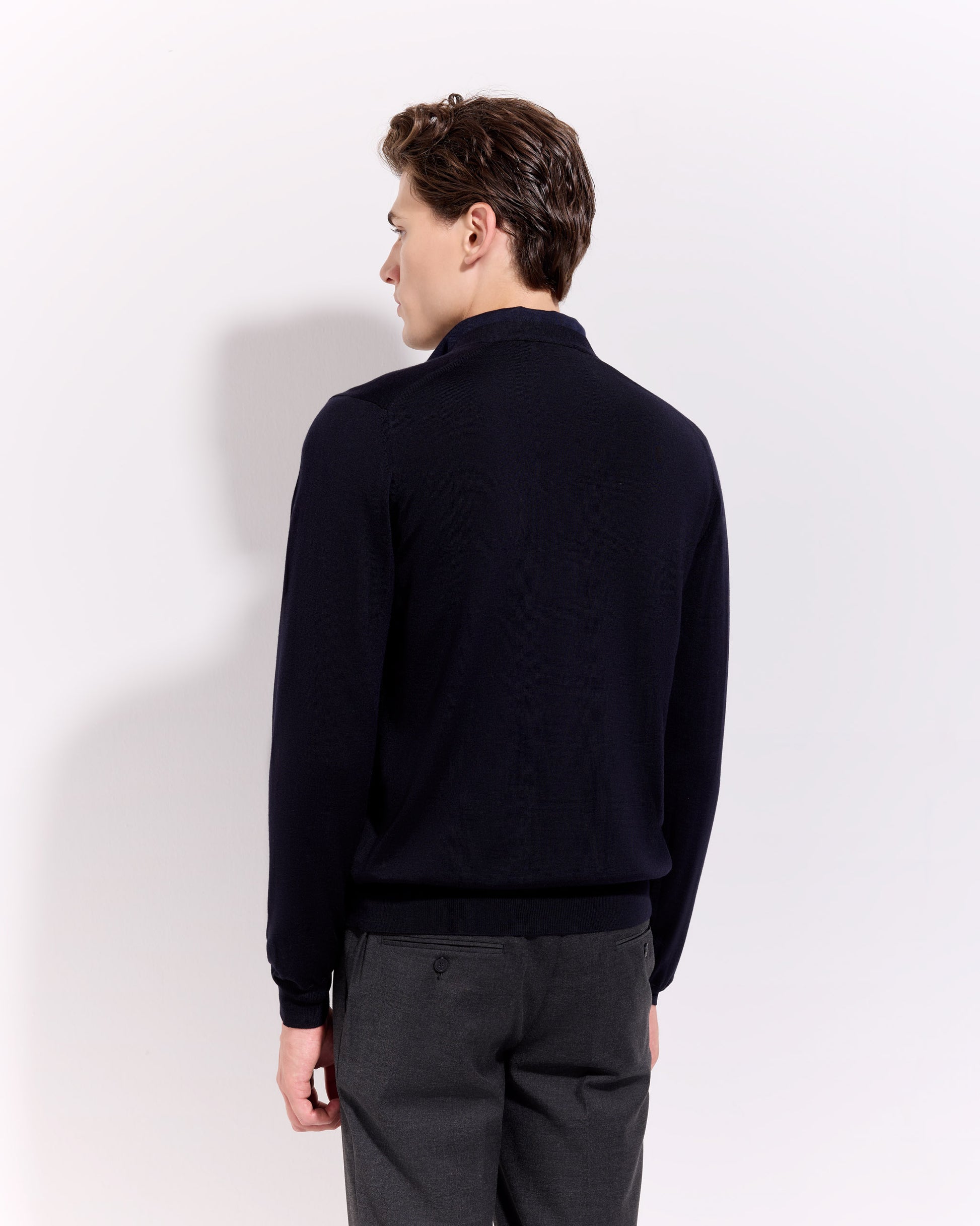 Cardigan con bottoni royal merino blu navy