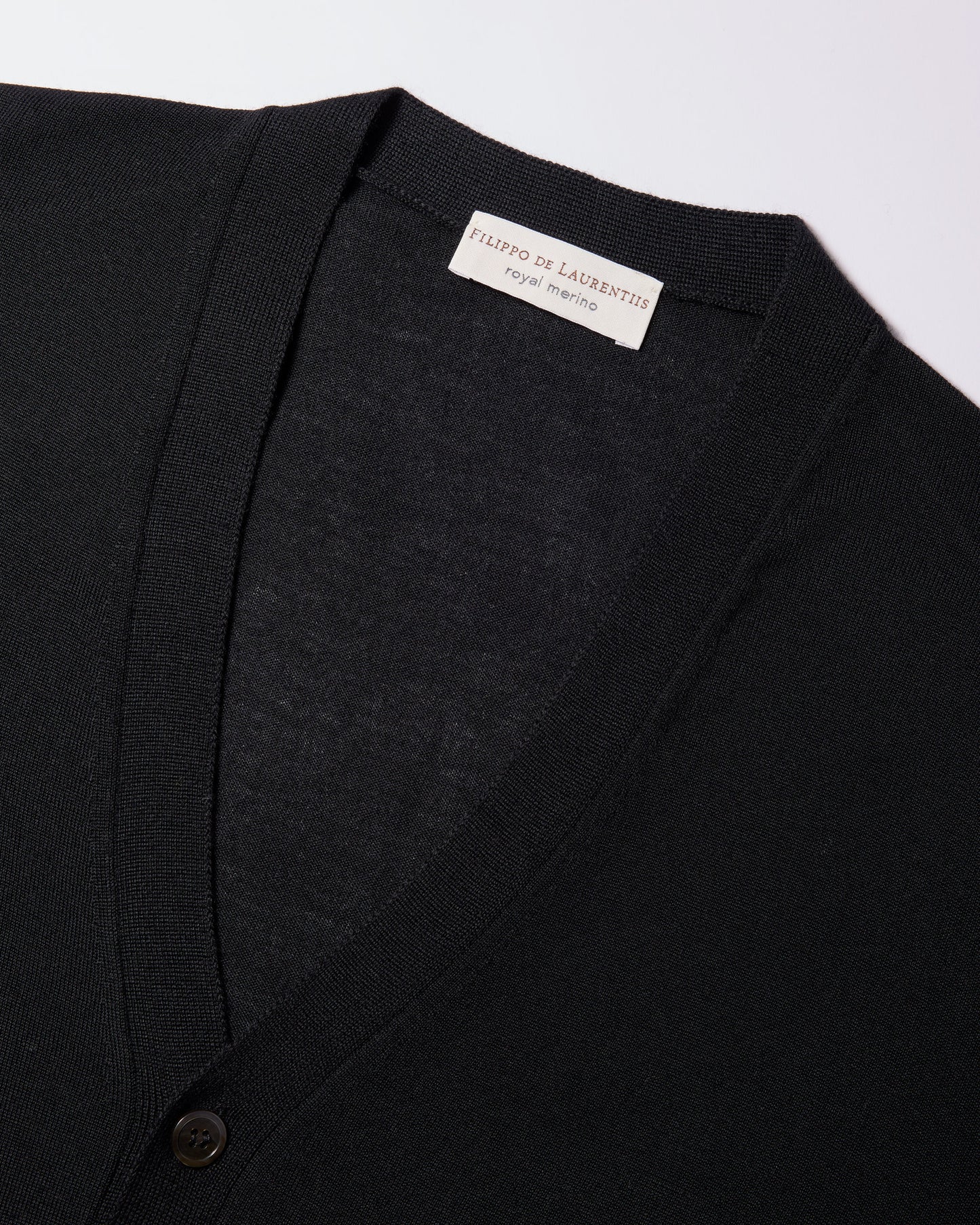 Cardigan con bottoni royal merino nero