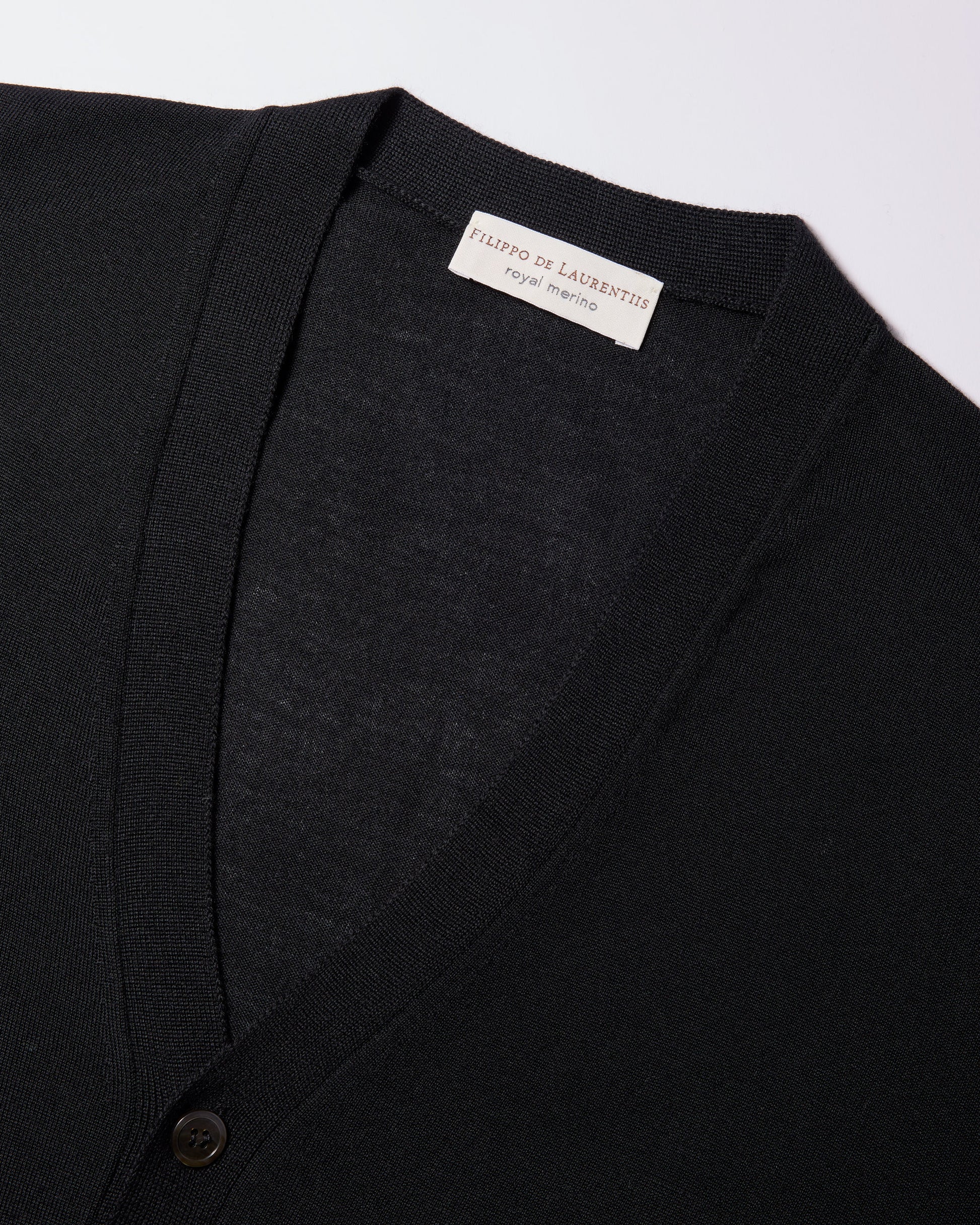 Cardigan con bottoni royal merino nero