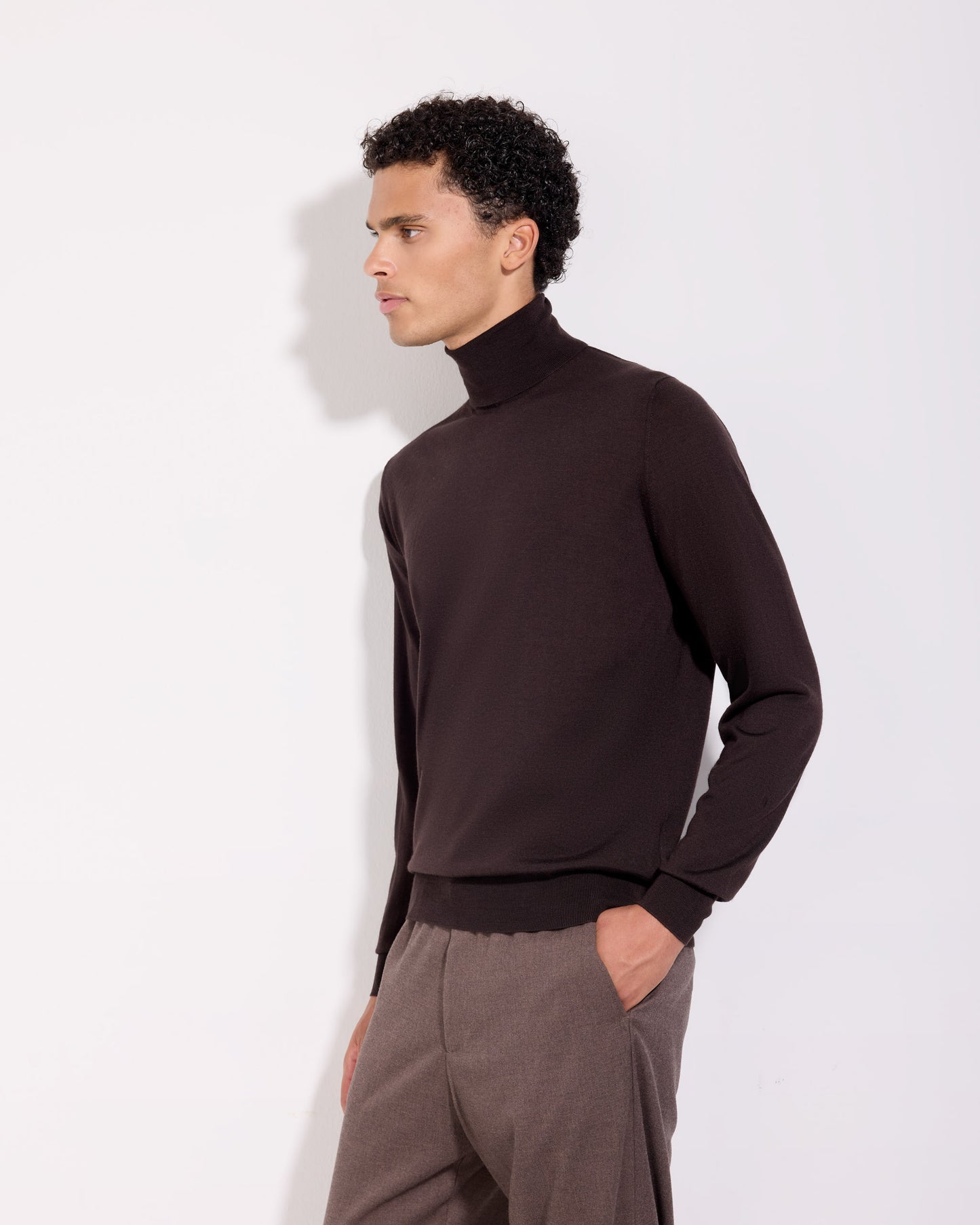 Dolcevita lana seta cashmere caffè