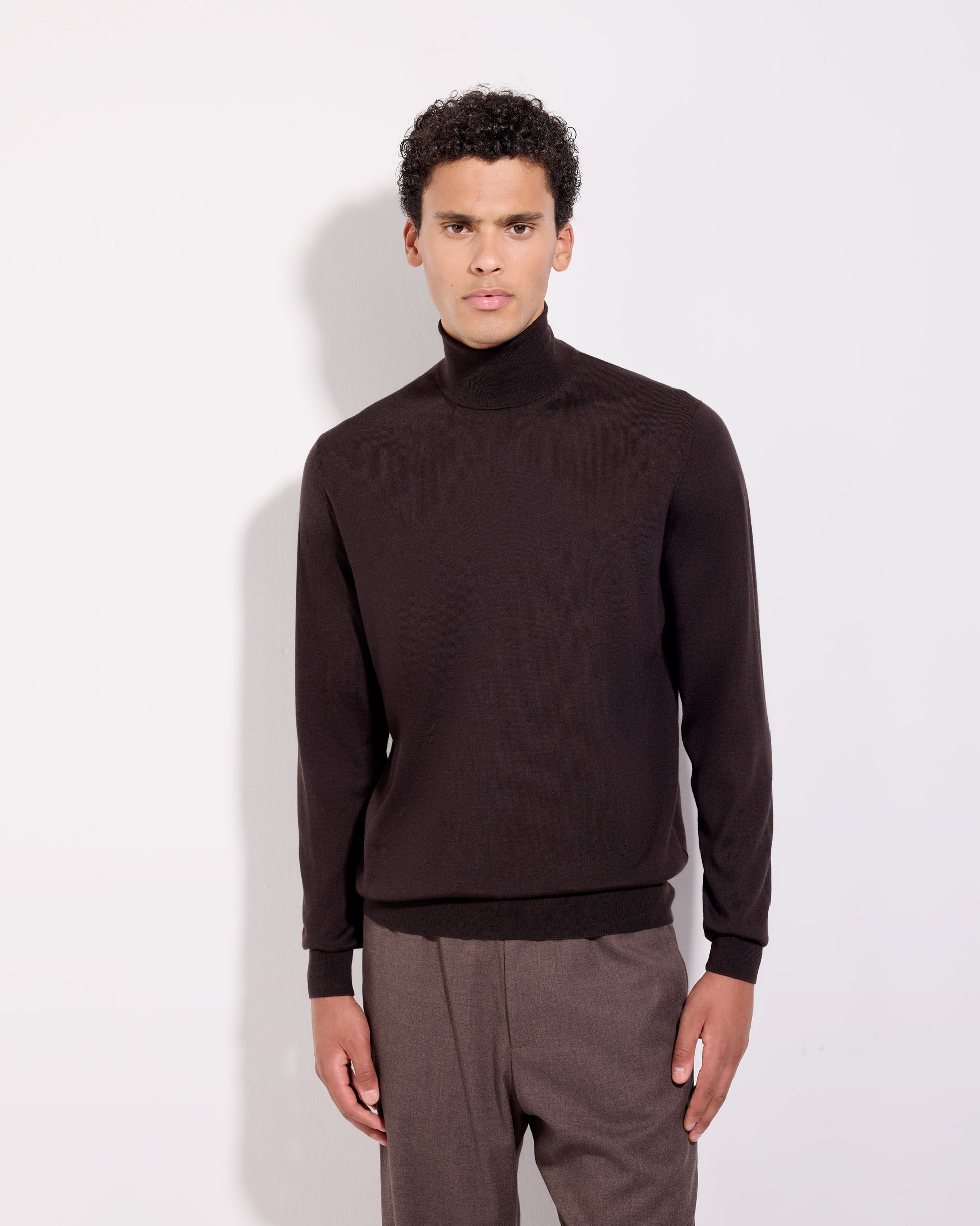 Dolcevita lana seta cashmere caffè