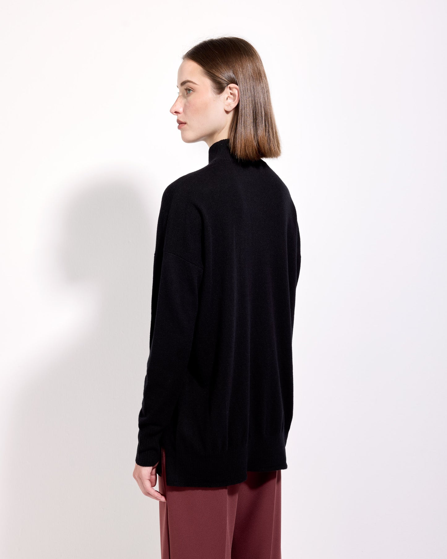 Dolcevita lana seta cashmere nero 