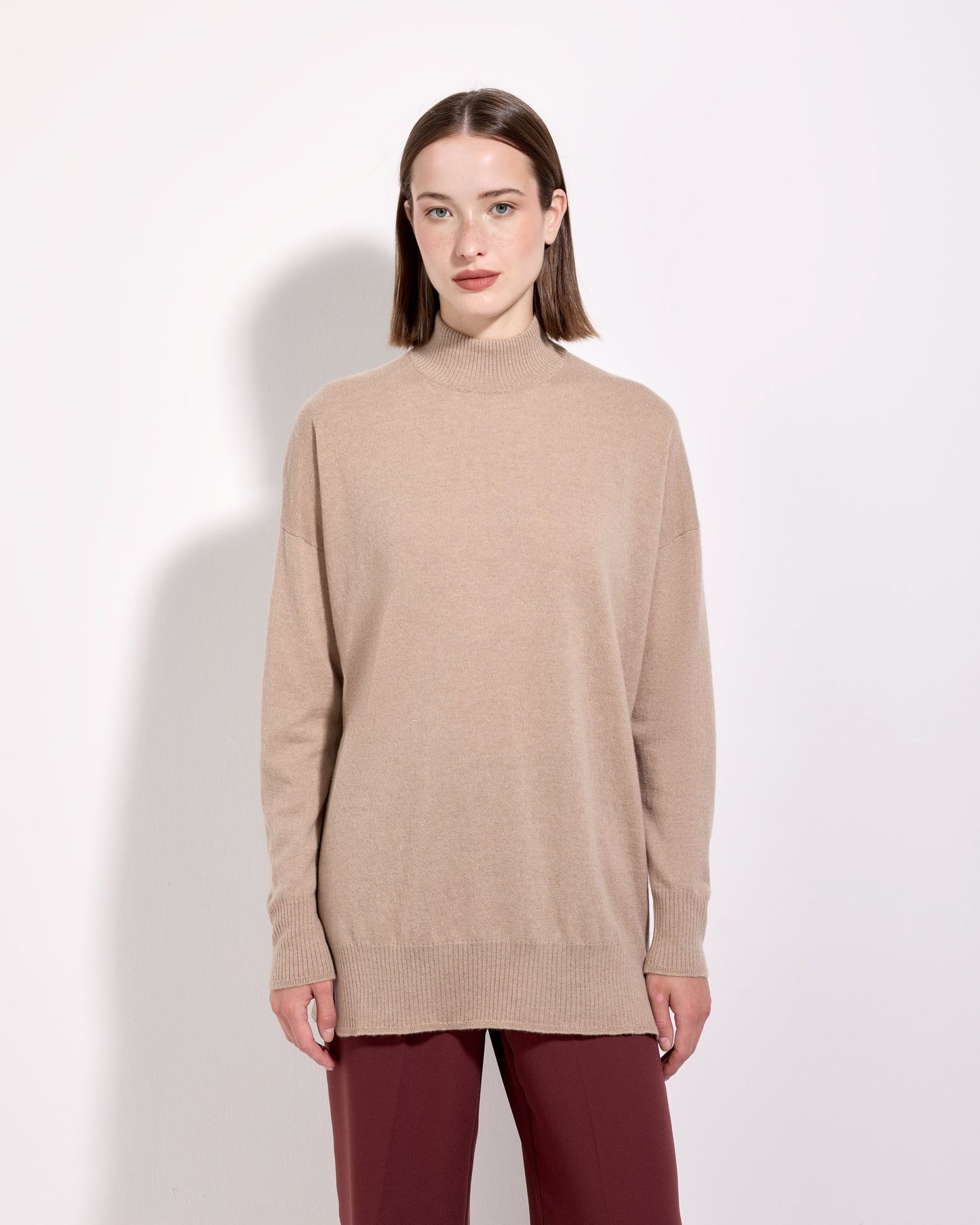 Dolcevita lana seta cashmere sabbia