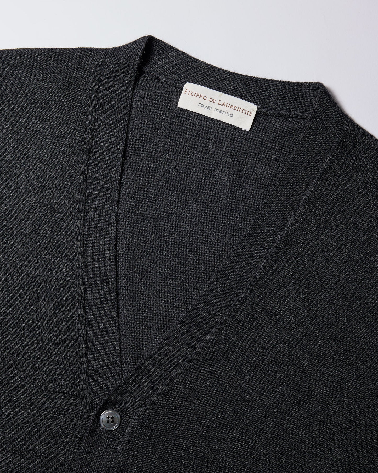 Gilet con bottoni royal merino antracite