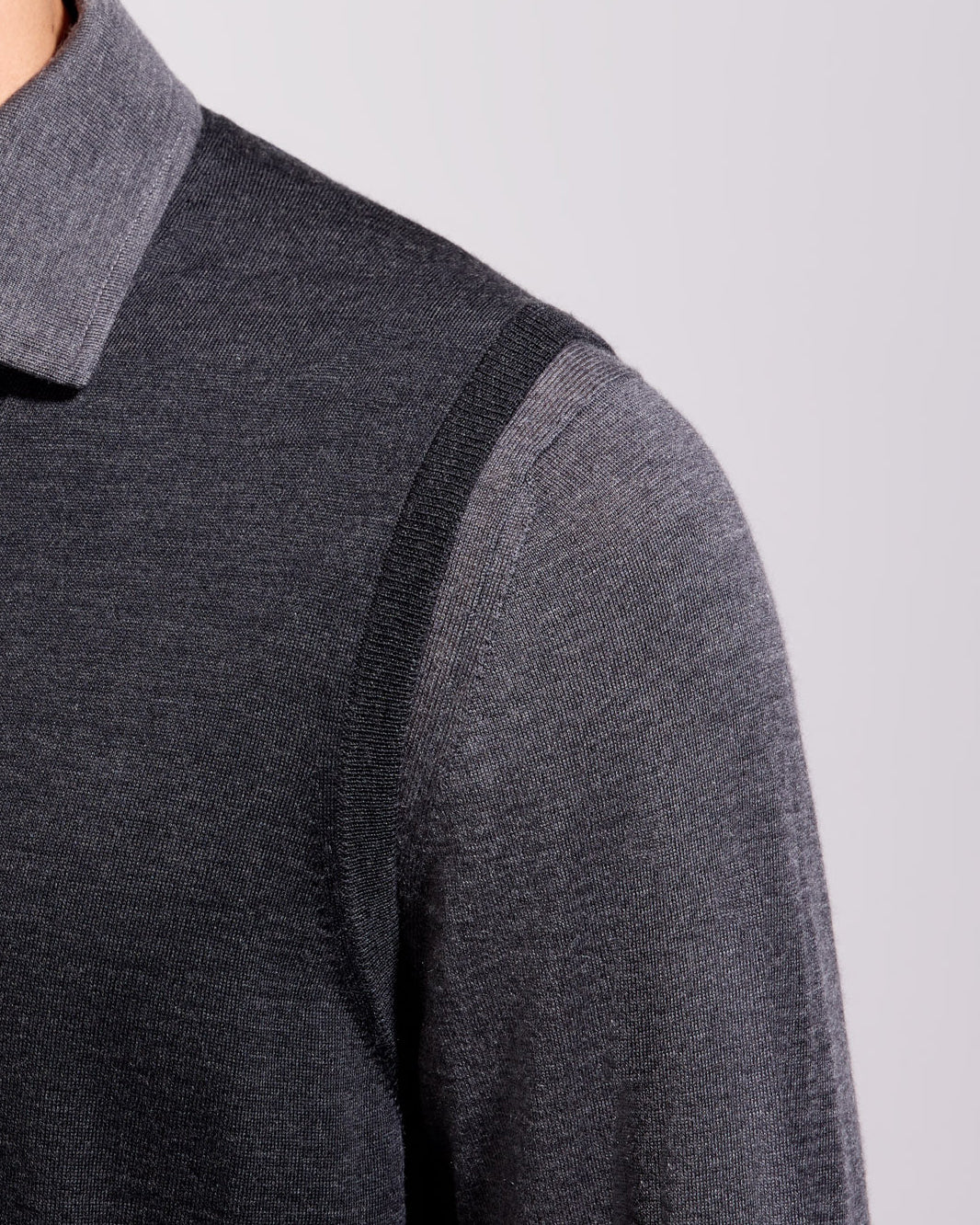 Gilet con bottoni royal merino antracite