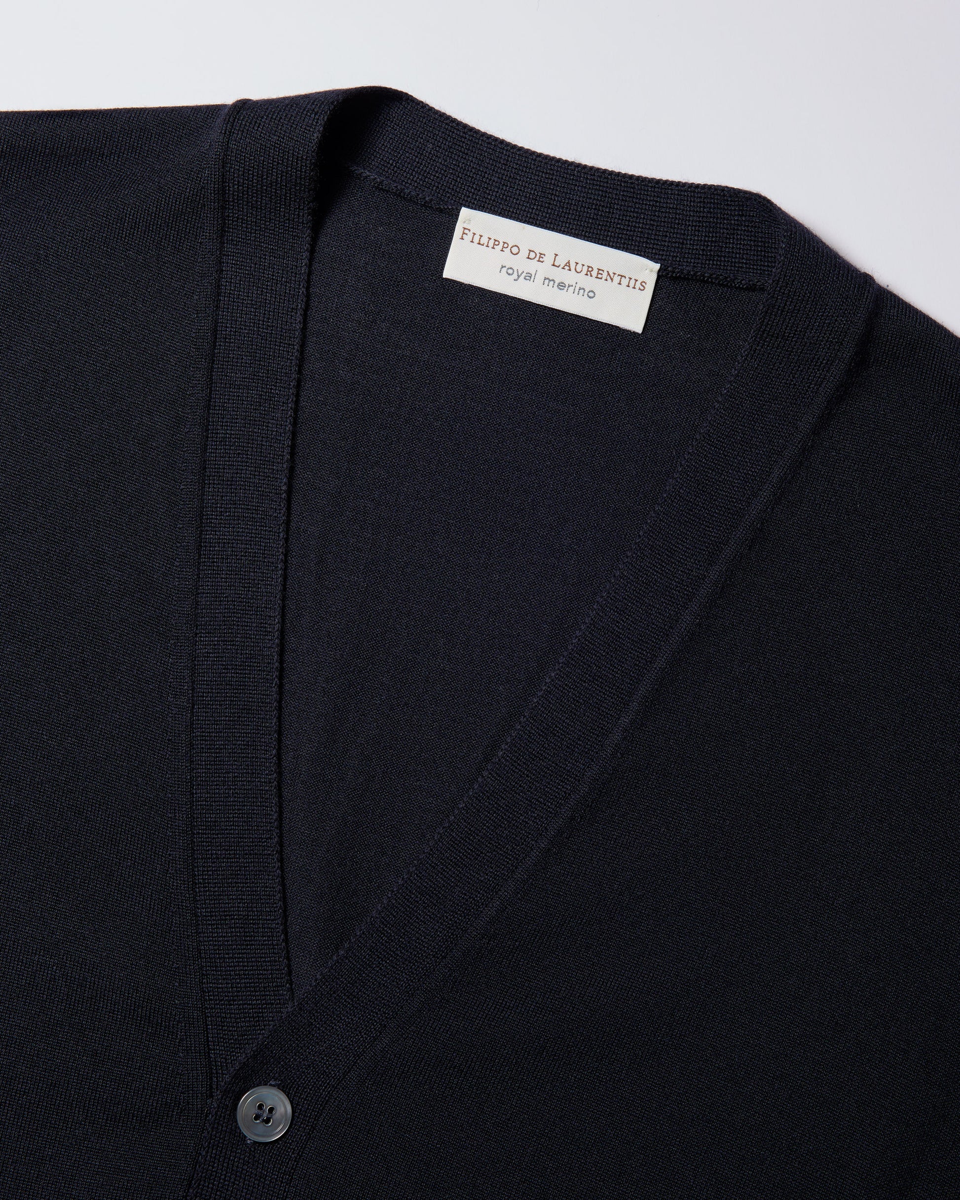 Gilet con bottoni royal merino blu navy