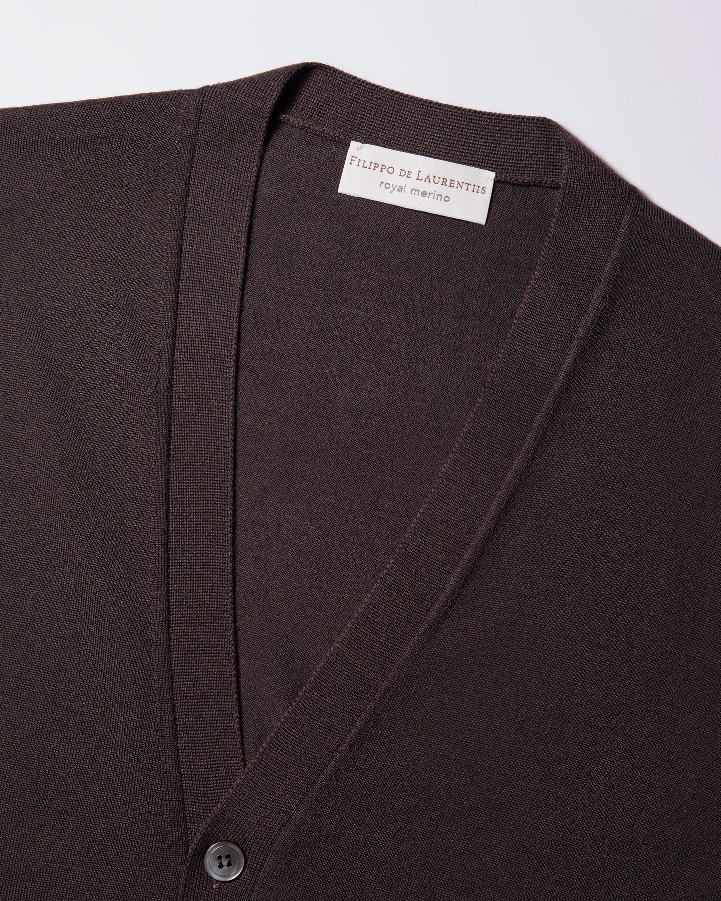 Gilet con bottoni royal merino caffè