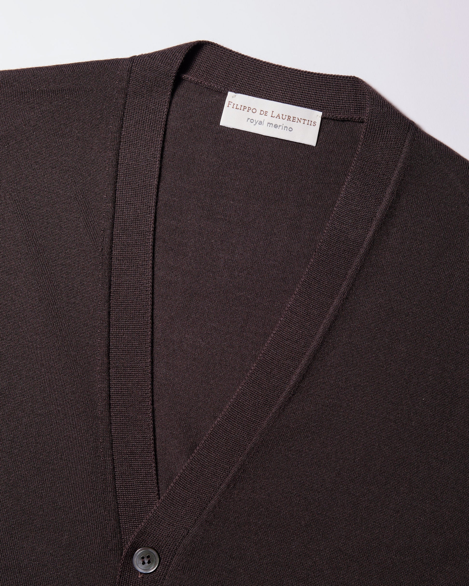 Gilet con bottoni royal merino caffè