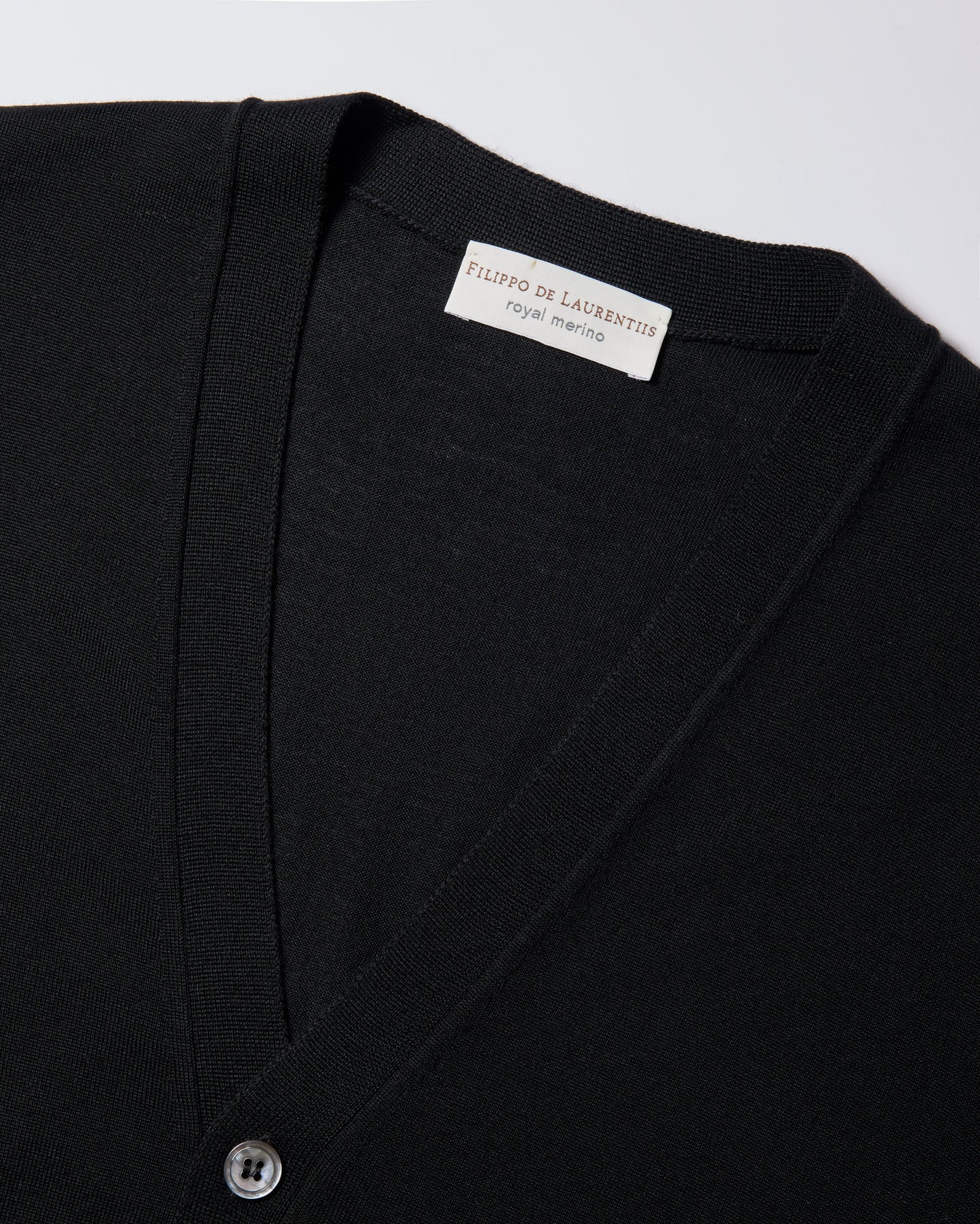 Gilet con bottoni royal merino nero
