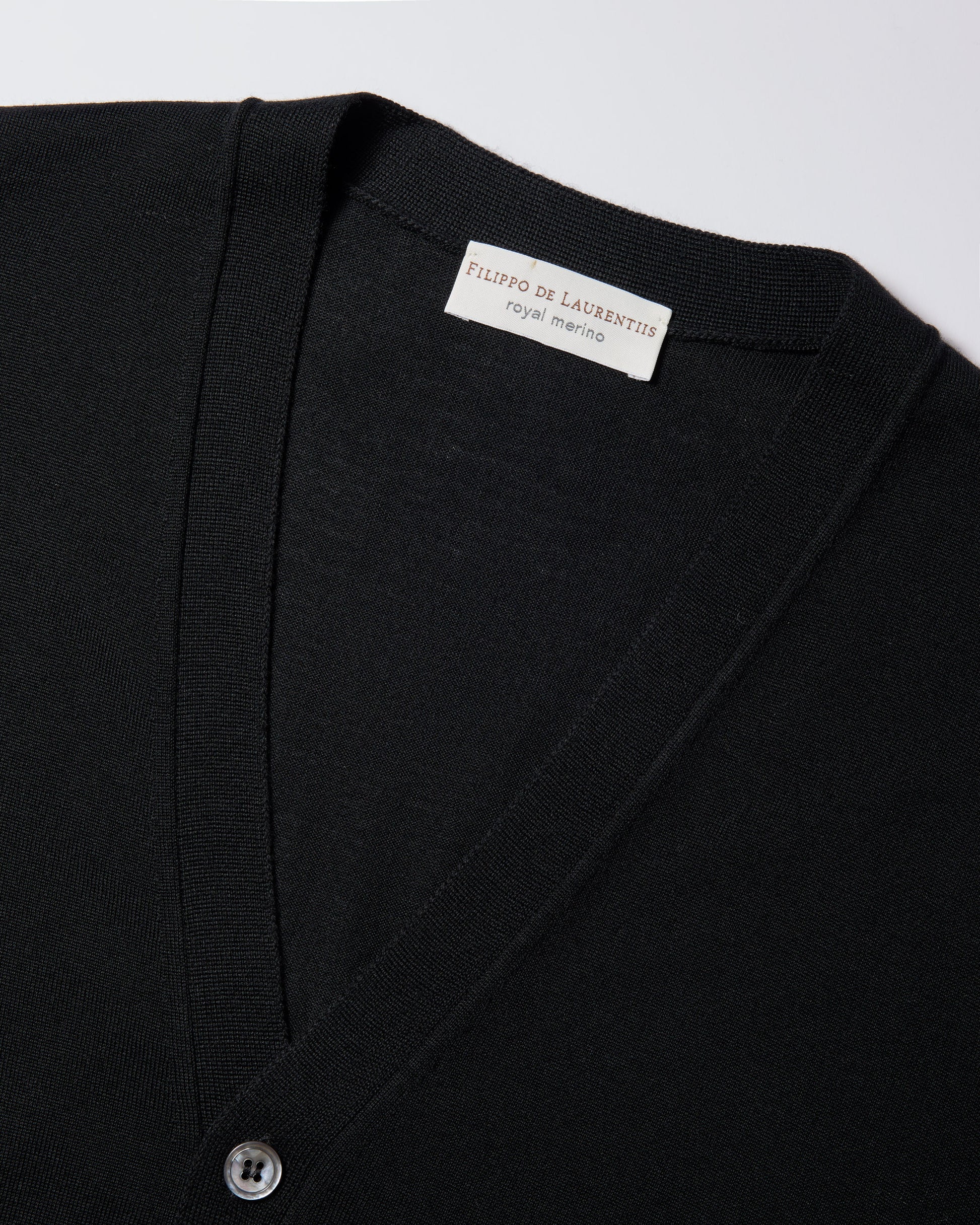 Gilet con bottoni royal merino nero