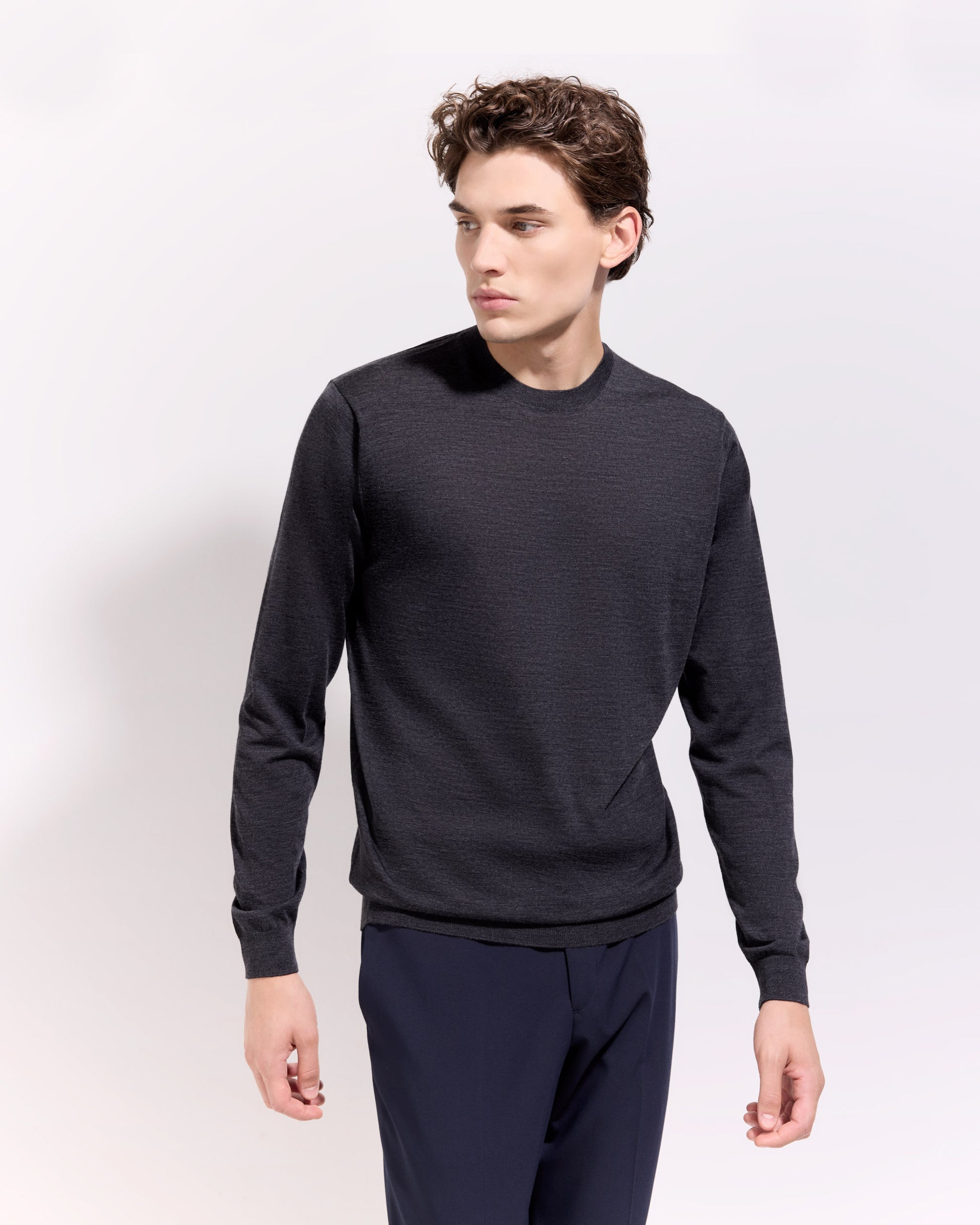 Girocollo 180s merino antracite