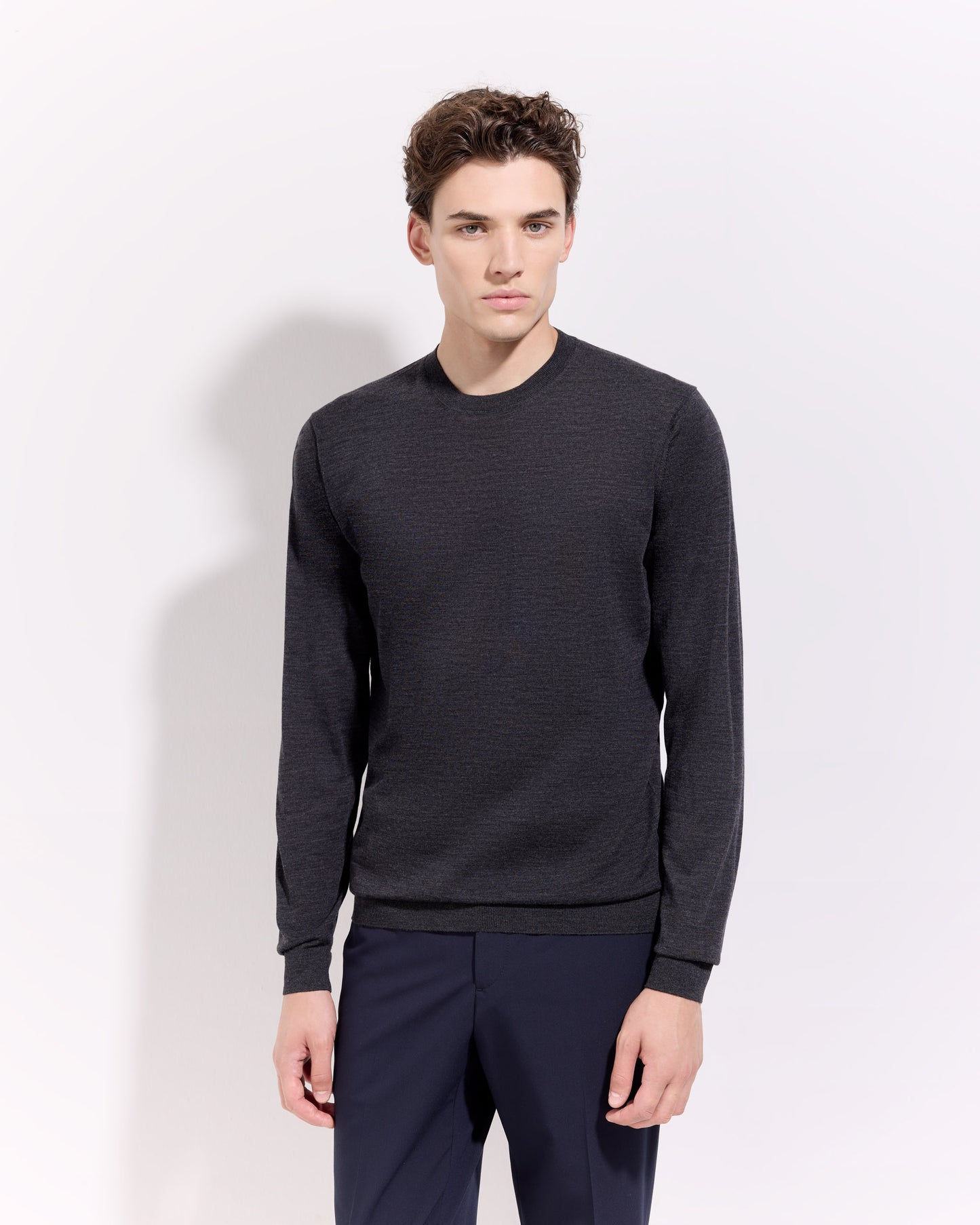 Girocollo 180s merino antracite