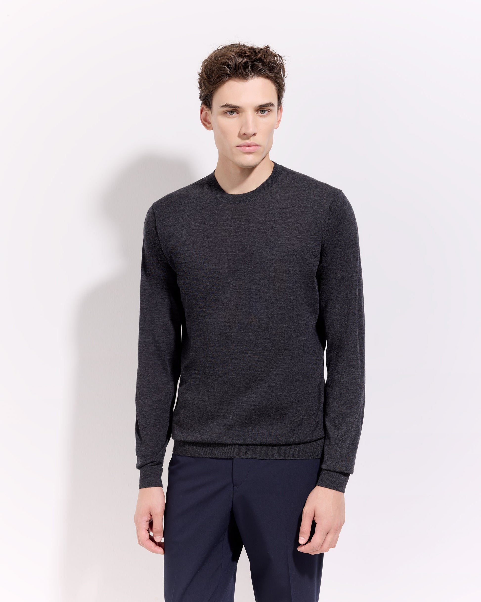 Girocollo 180s merino antracite