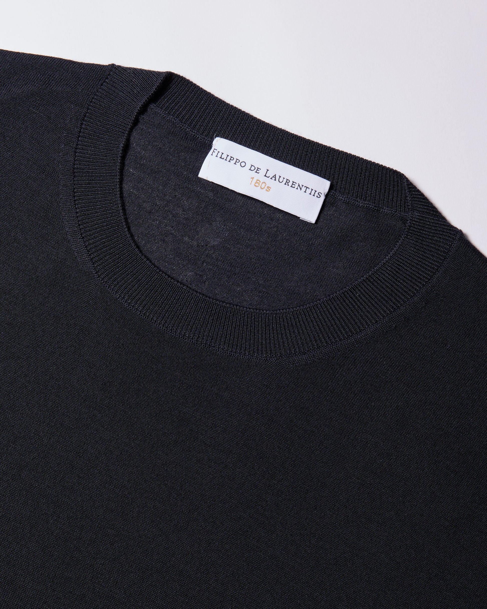 Girocollo 180s merino blu navy