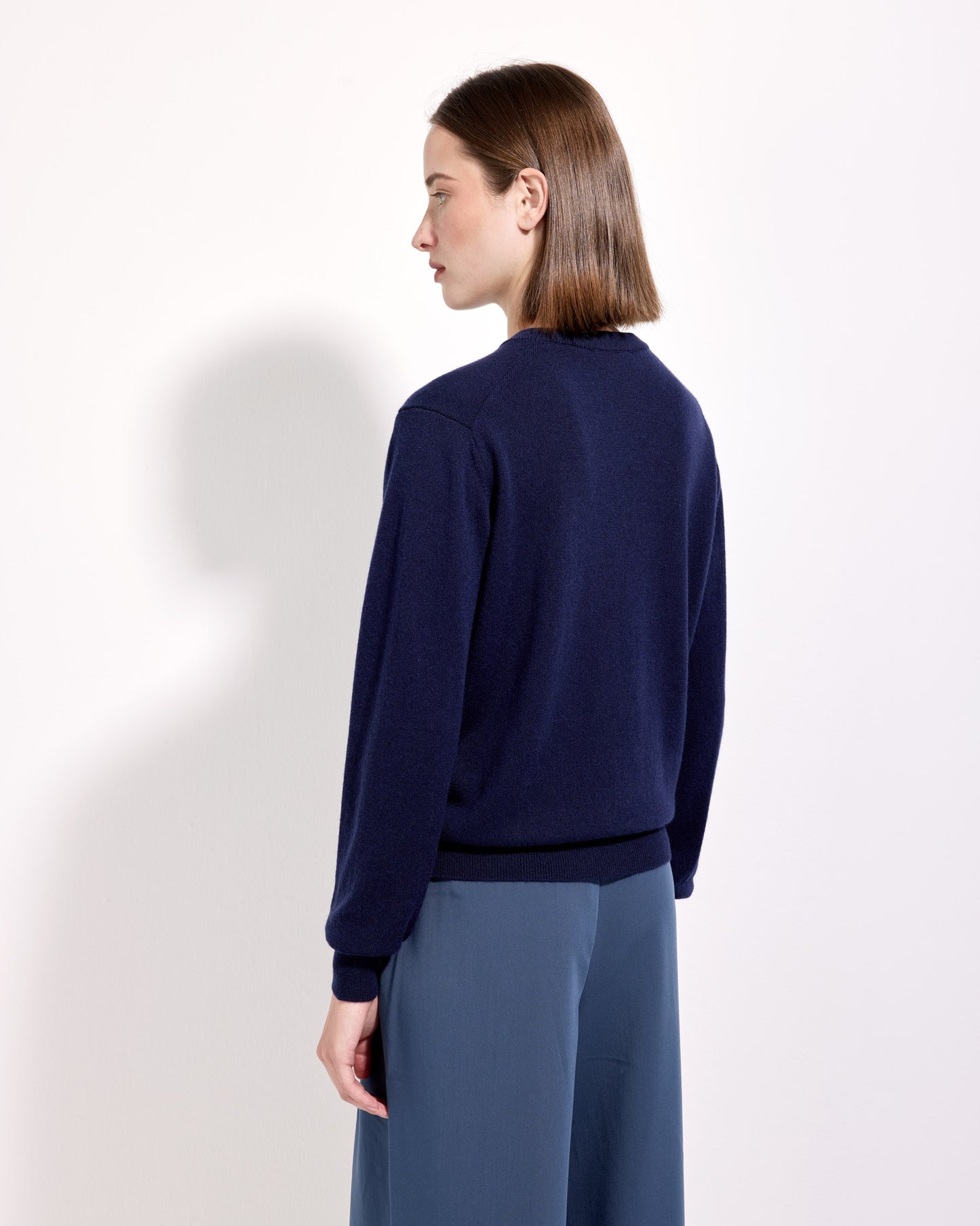 Girocollo cashmere inchiostro