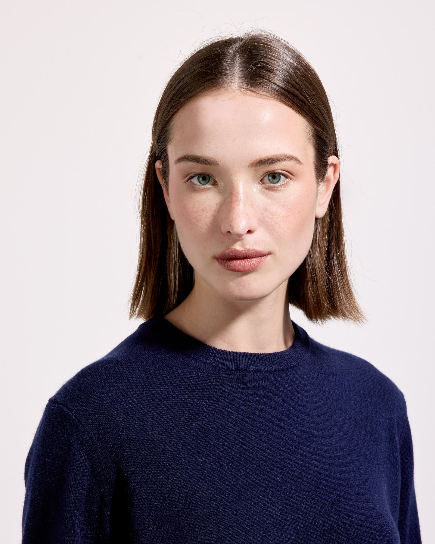 Girocollo cashmere inchiostro