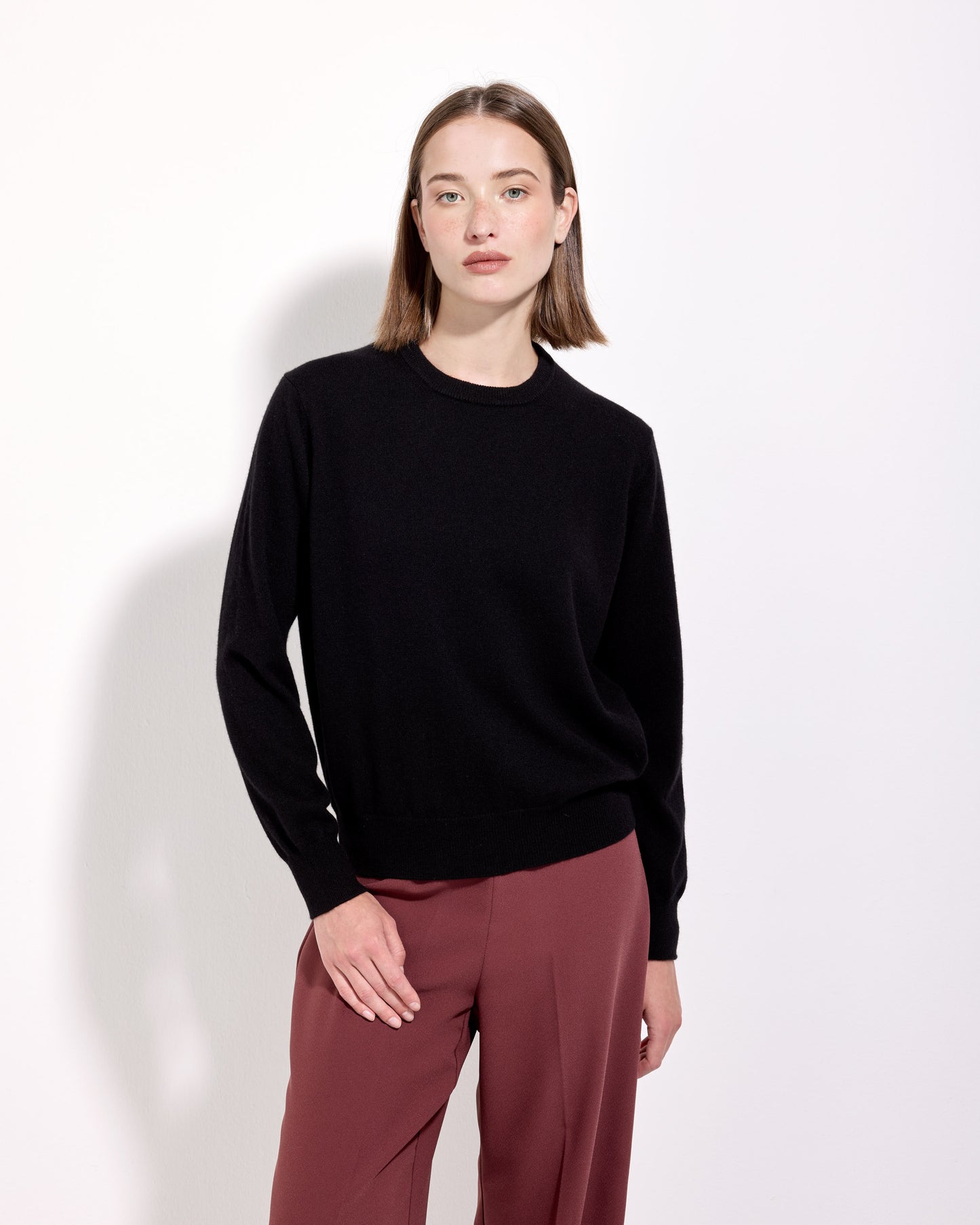 Girocollo cashmere nero 
