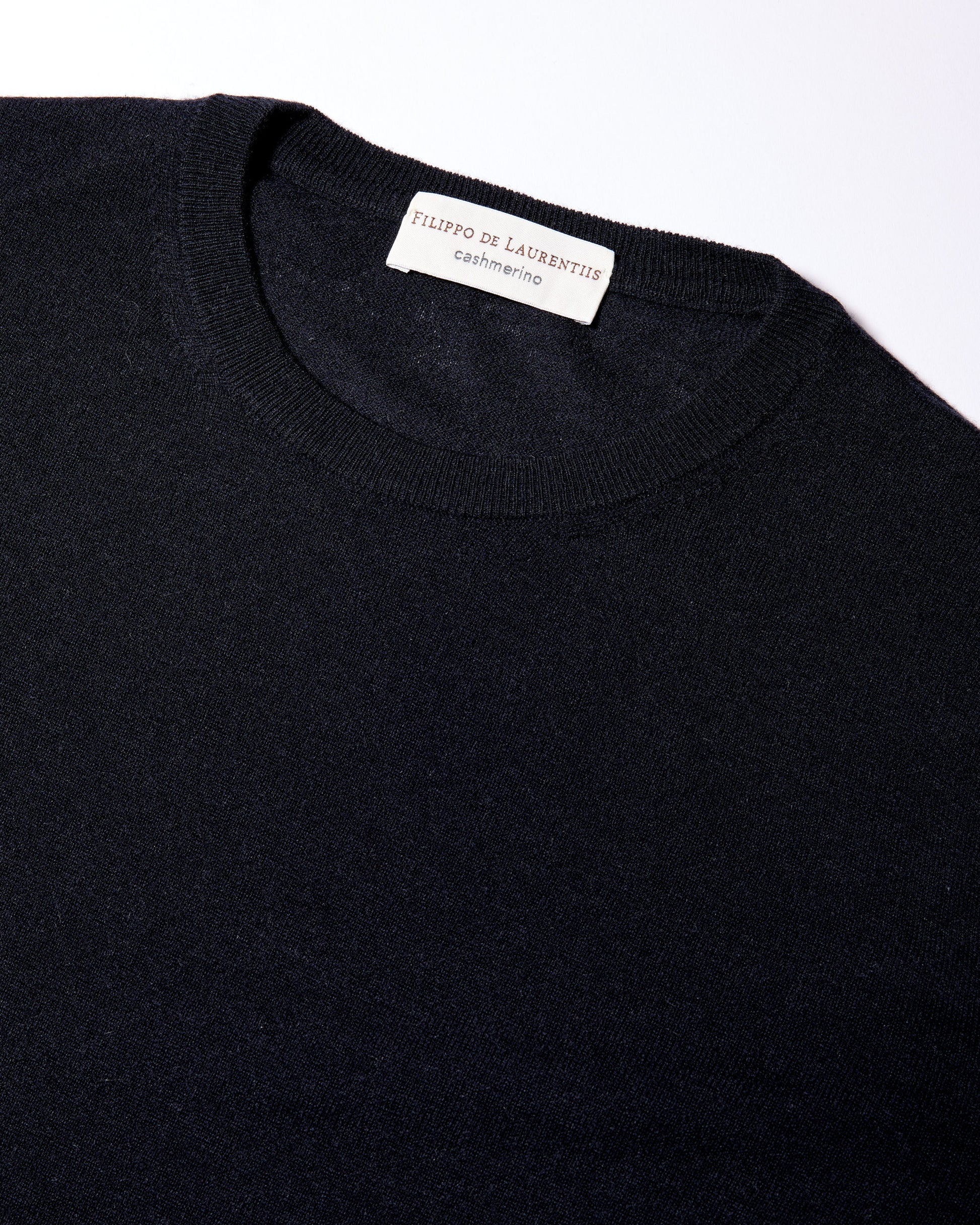 Girocollo lana cashmere blu navy