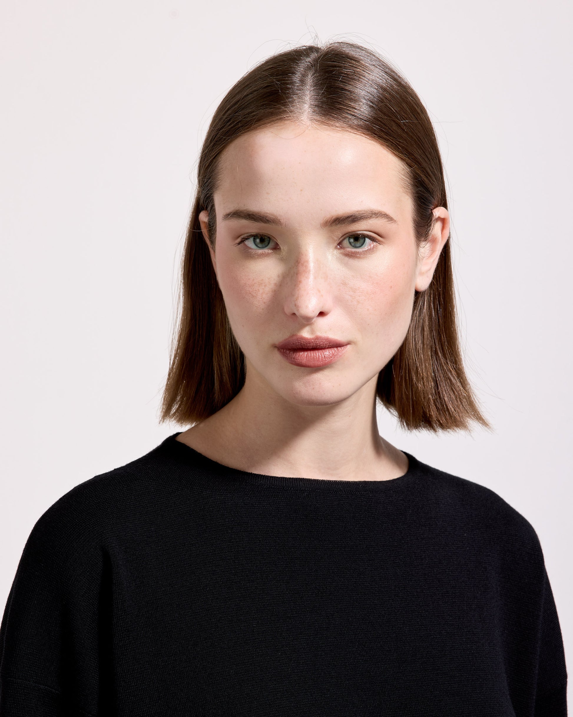 Girocollo punto milano royal merino nero 