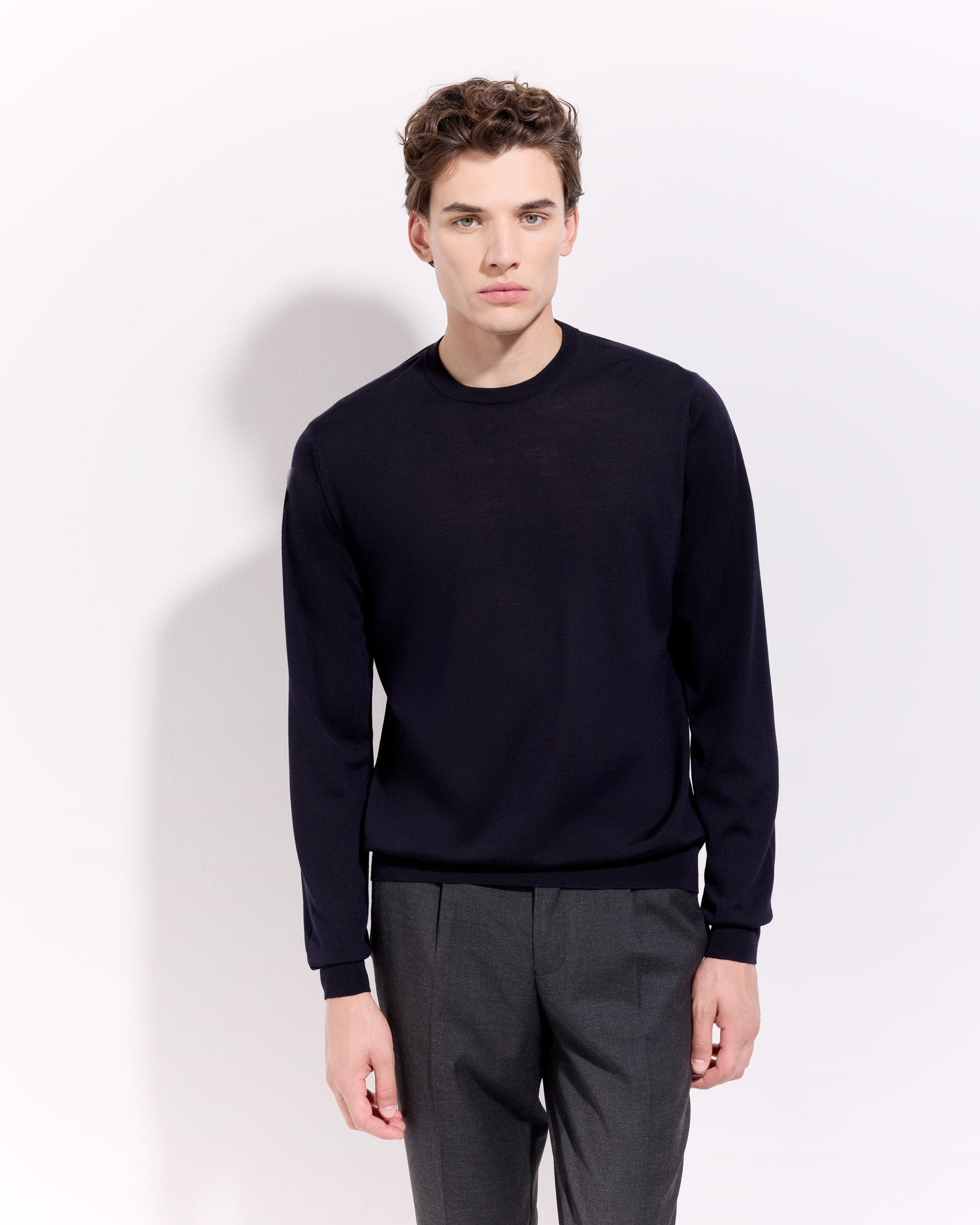 Girocollo royal merino blu navy