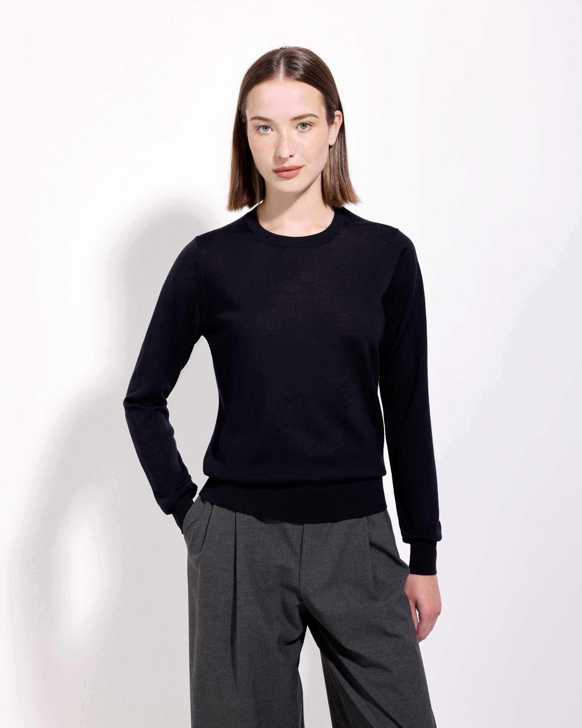 Girocollo royal merino blu navy