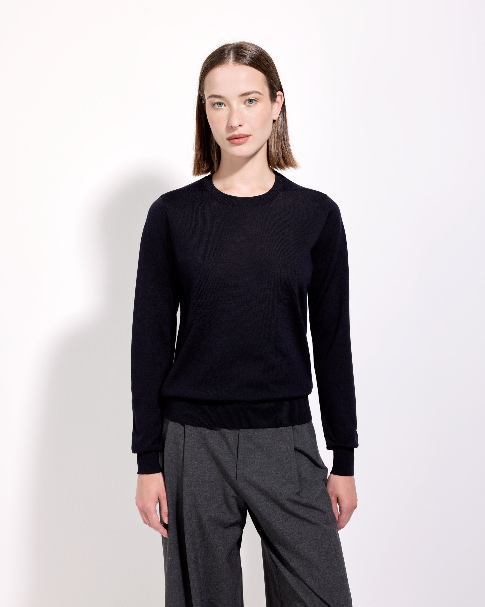 Girocollo royal merino blu navy
