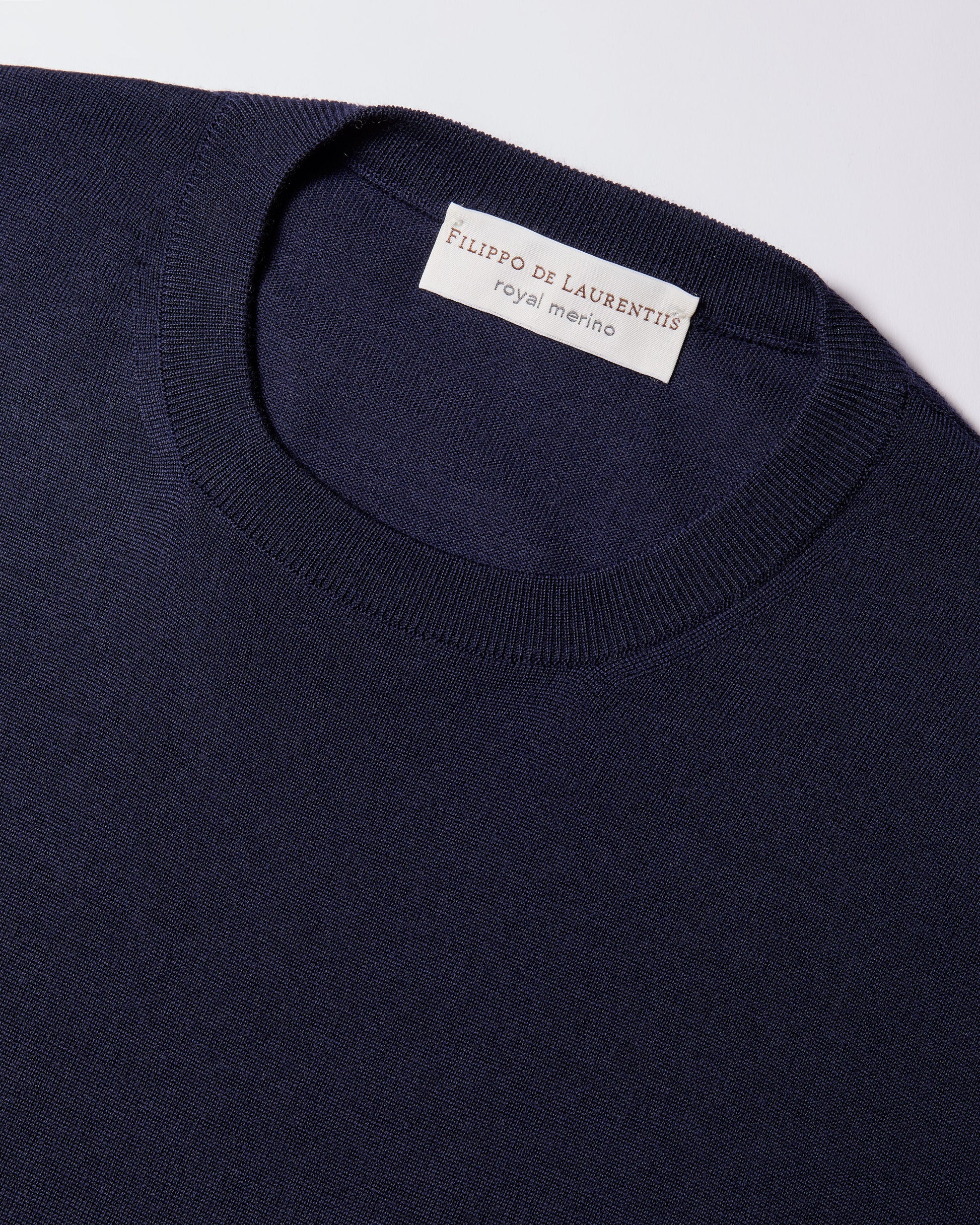 Girocollo royal merino indaco
