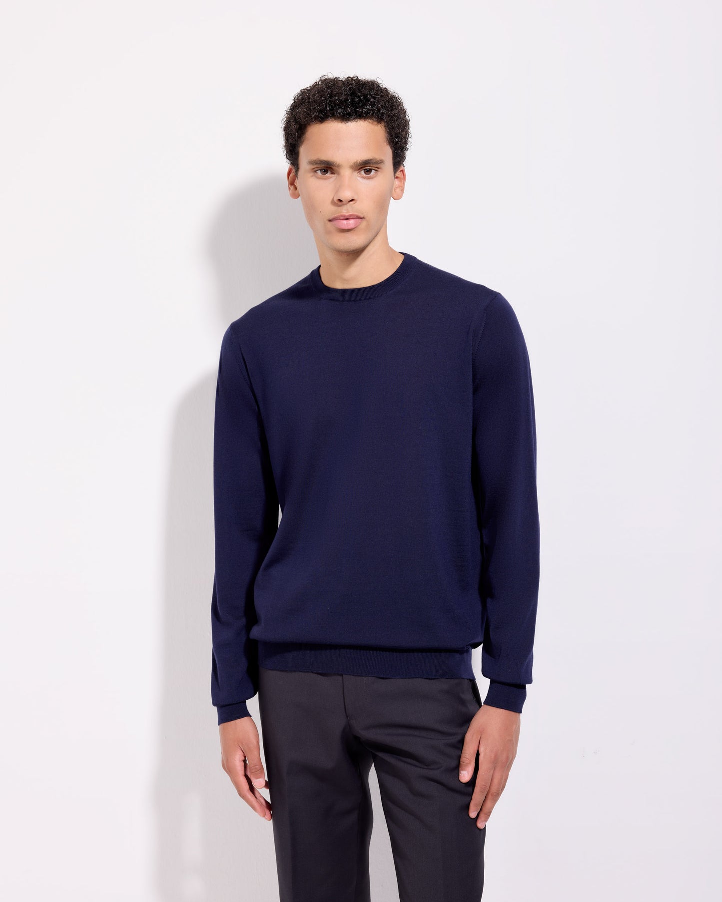 Girocollo royal merino indaco