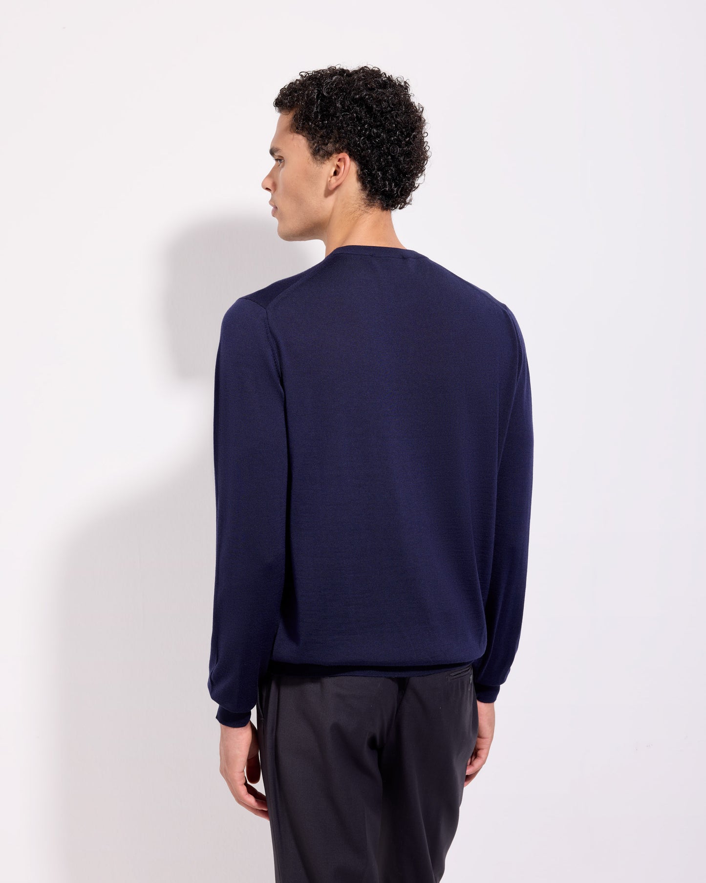 Girocollo royal merino indaco