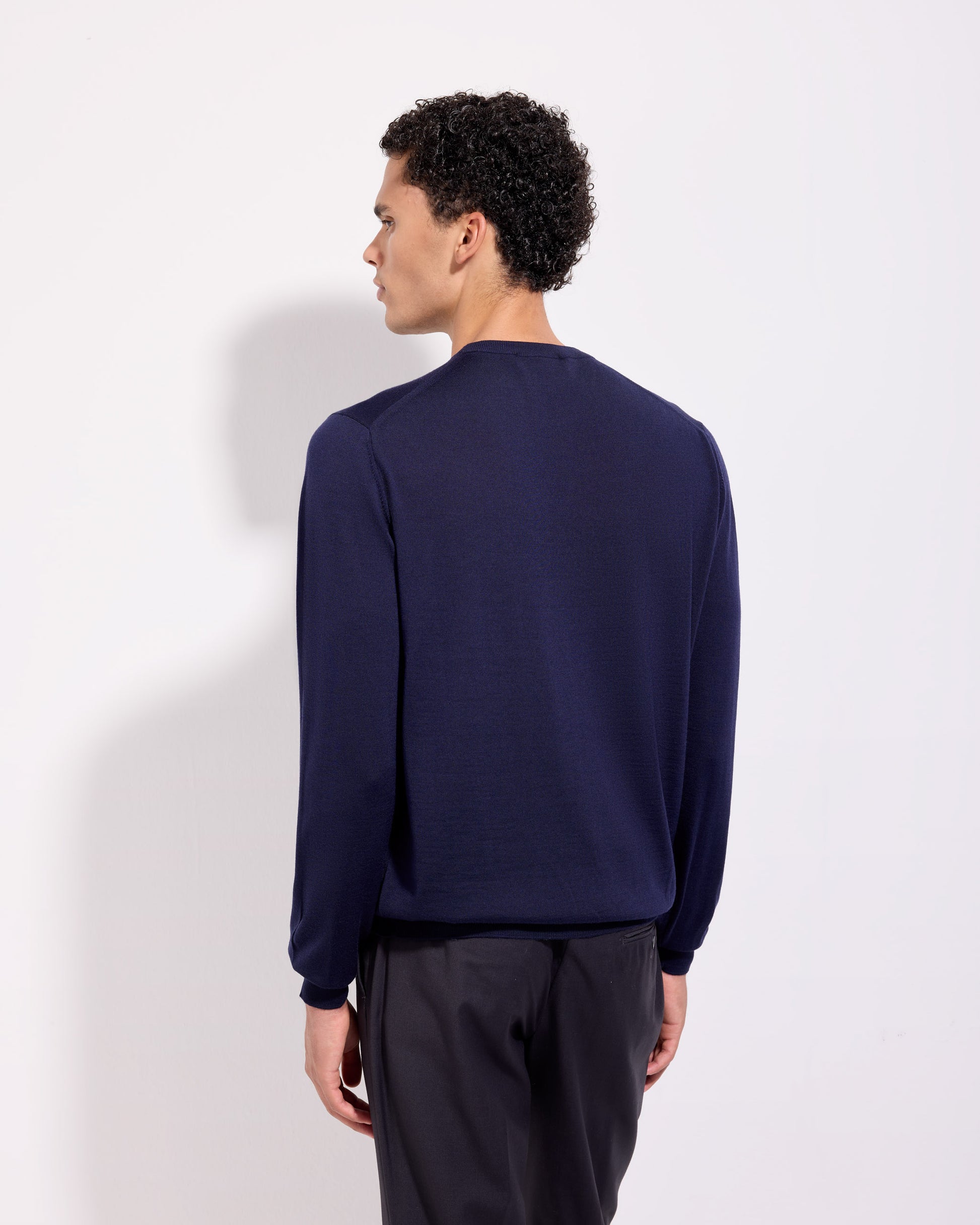 Girocollo royal merino indaco