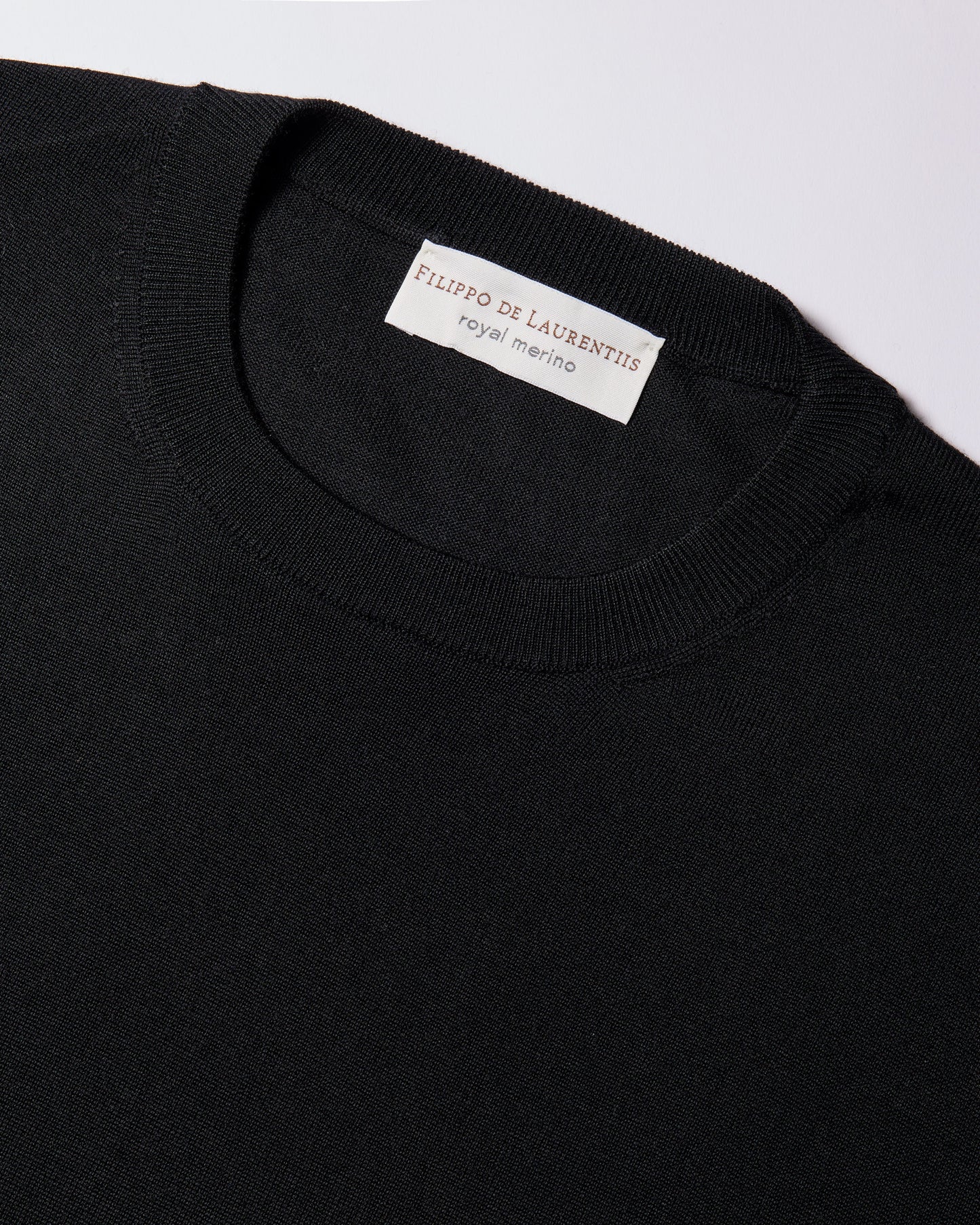Girocollo royal merino nero