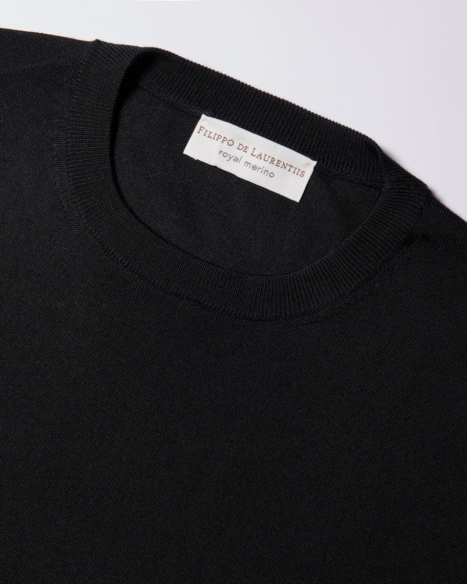 Girocollo royal merino nero