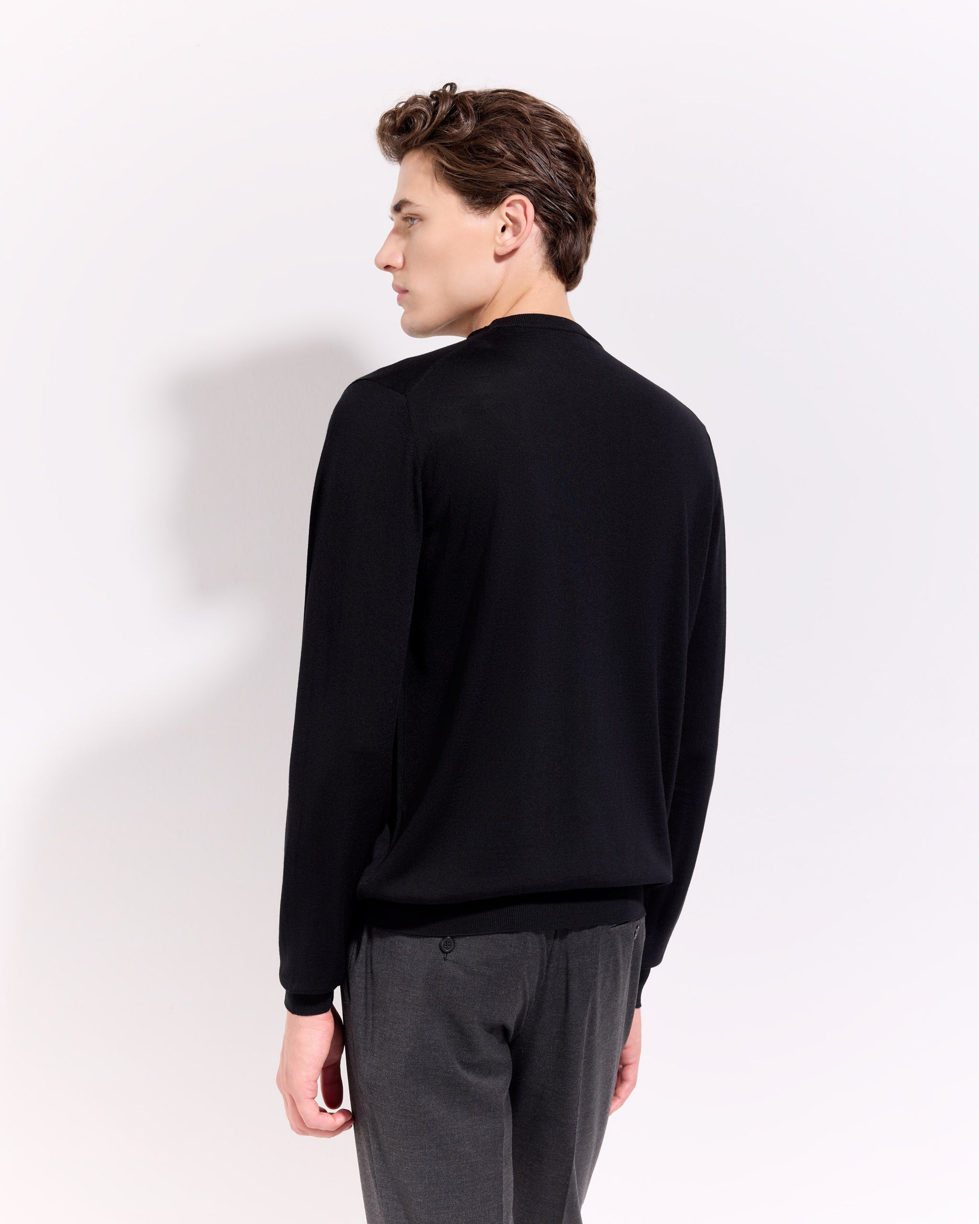 Girocollo royal merino nero