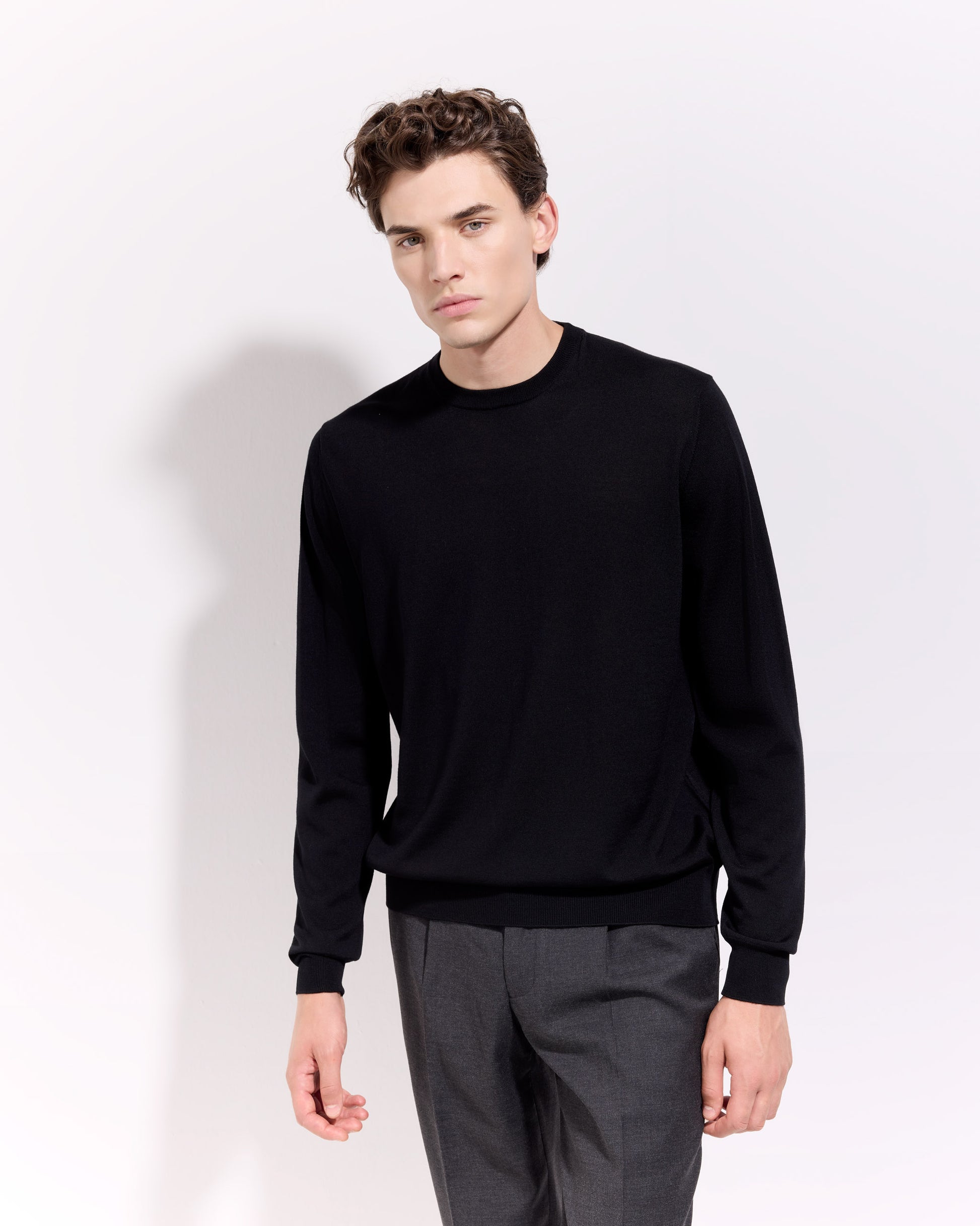 Girocollo royal merino nero