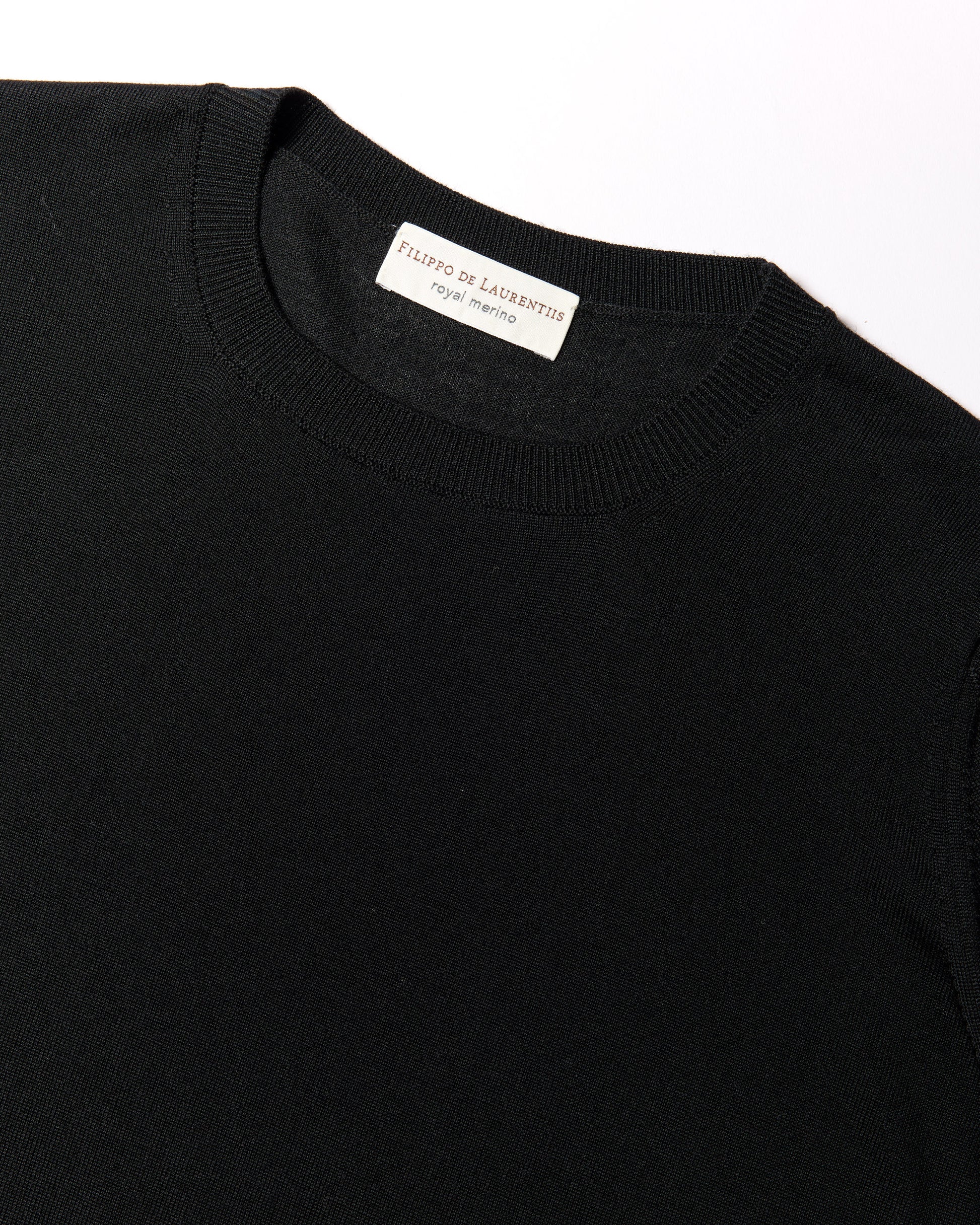 Girocollo royal merino nero 