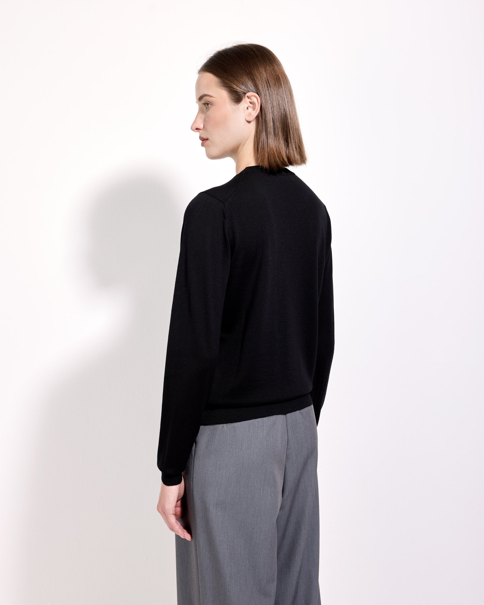 Girocollo royal merino nero 