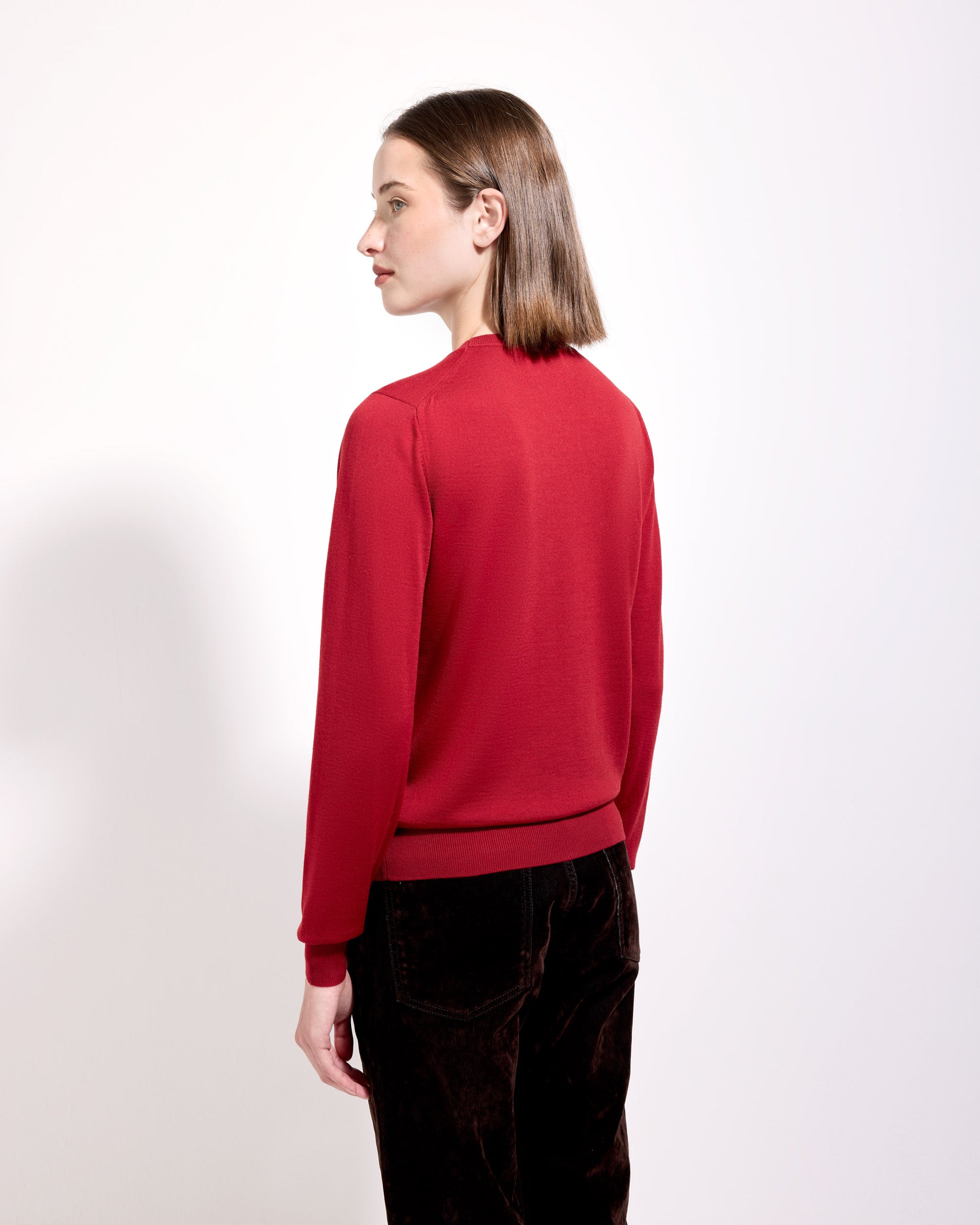 Girocollo royal merino rossetto