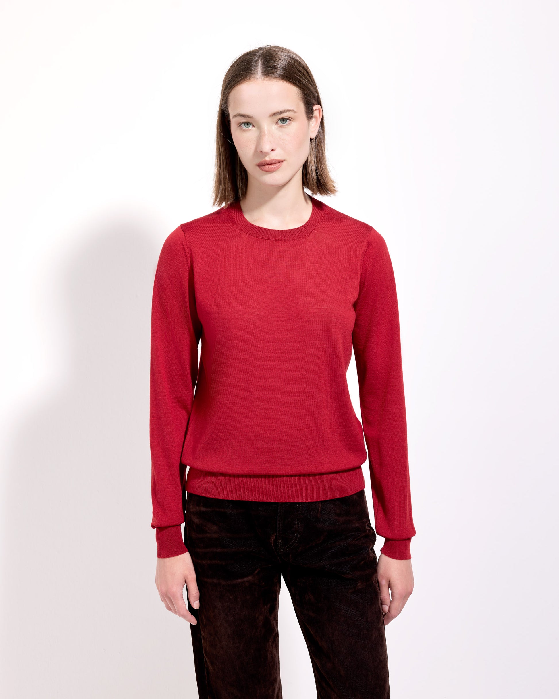 Girocollo royal merino rossetto