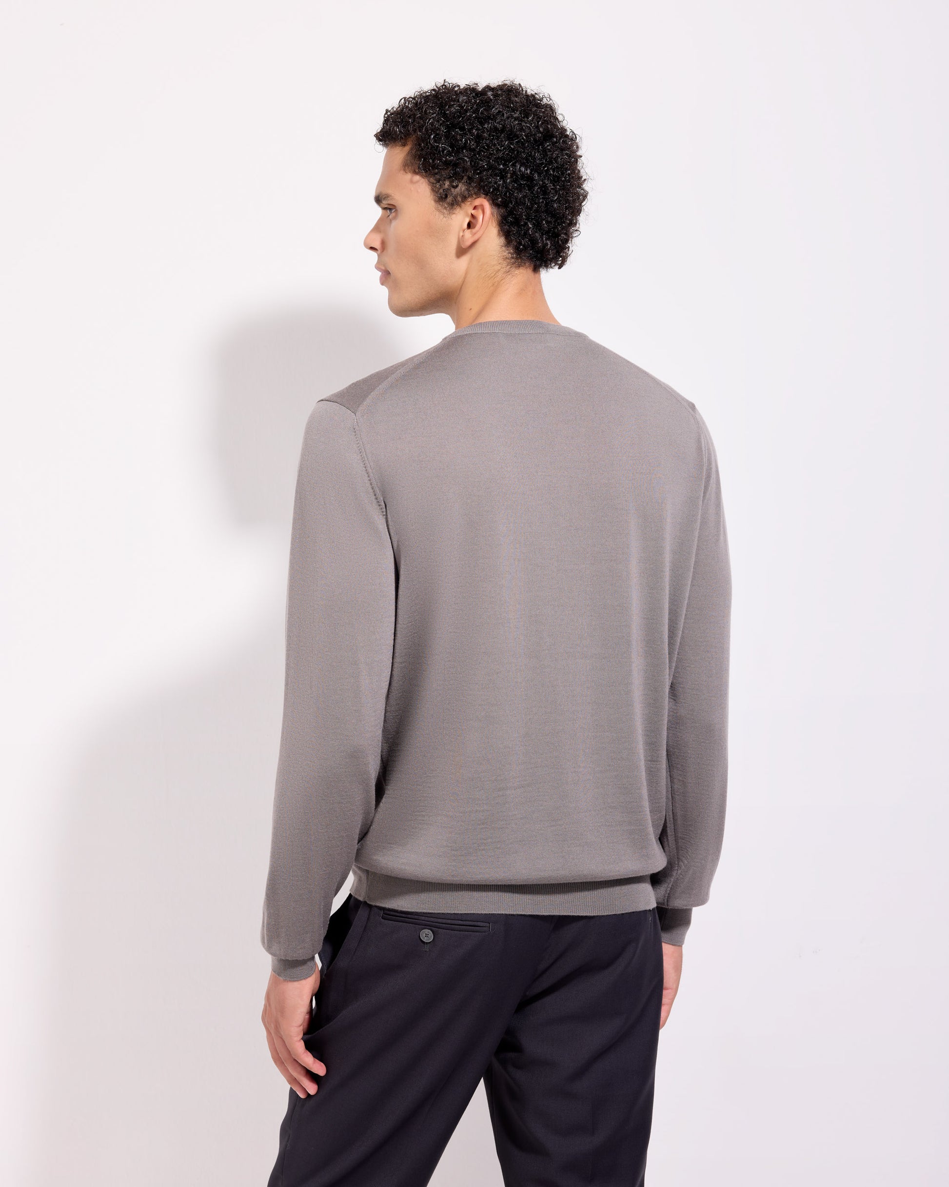 Girocollo royal merino tortora