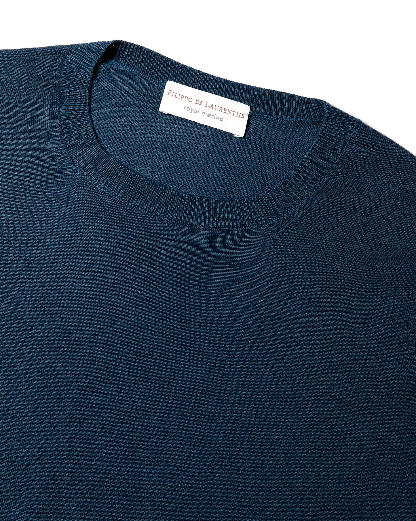 Girocollo royal merino turchese scuro